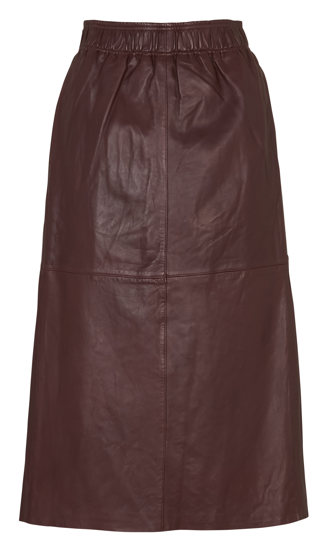 Leather midi skirt NORR Red