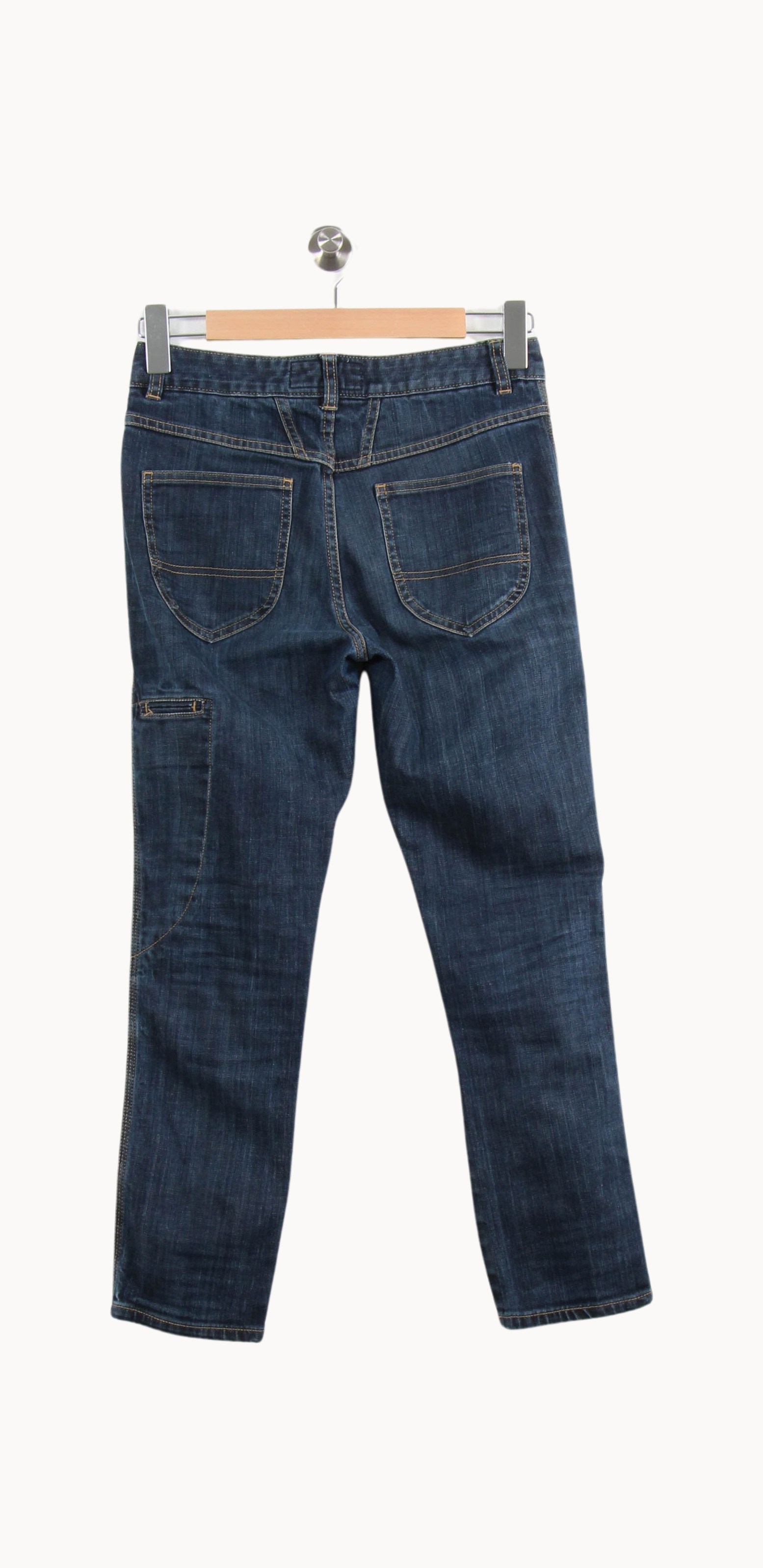 Cropped slim jeans with studs CLOSED - Seconde Main Blue