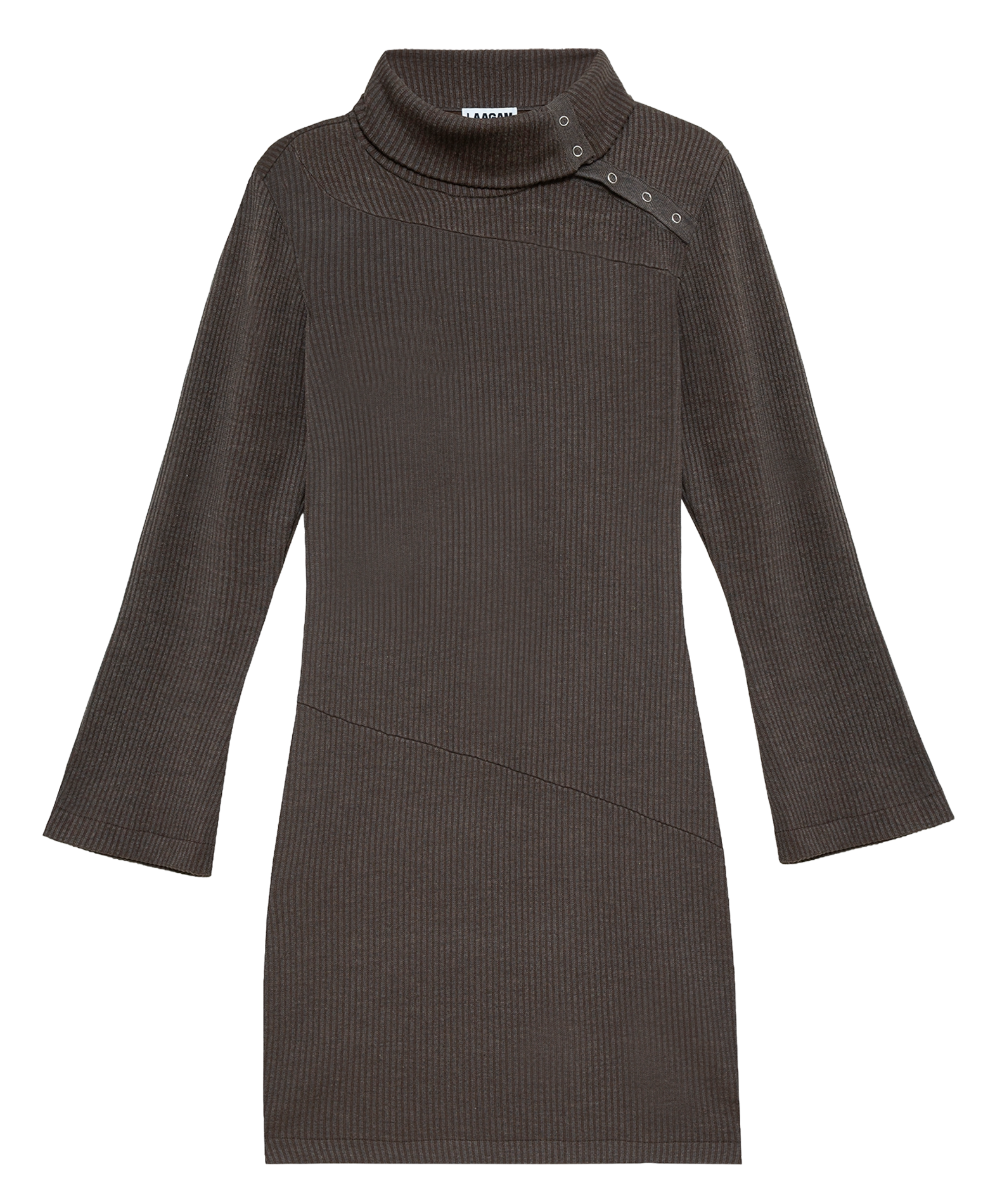 Robe courte col montant en coton mélangé LAAGAM Argent