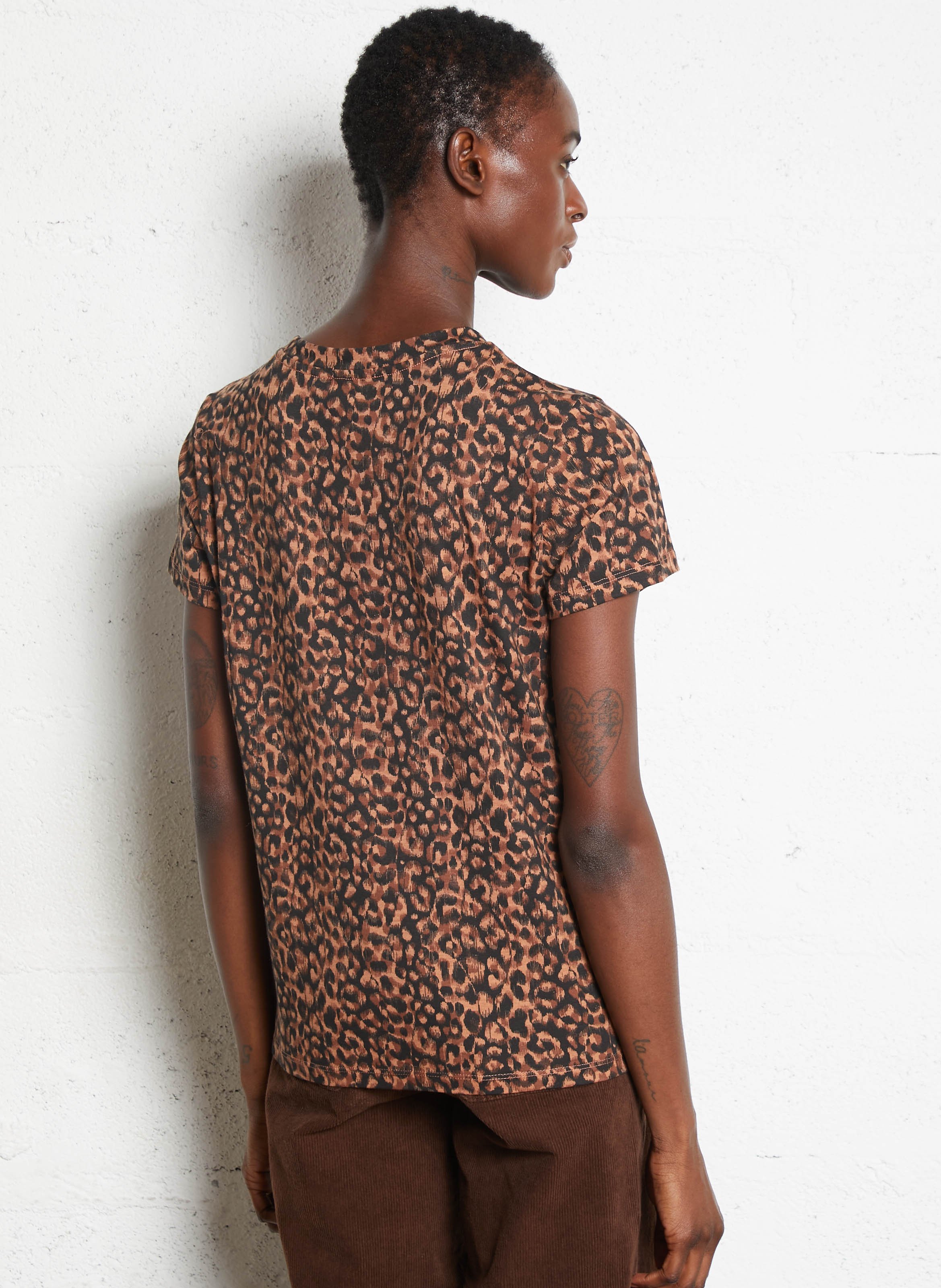 Tee-shirt col rond en coton ONE STEP Noir