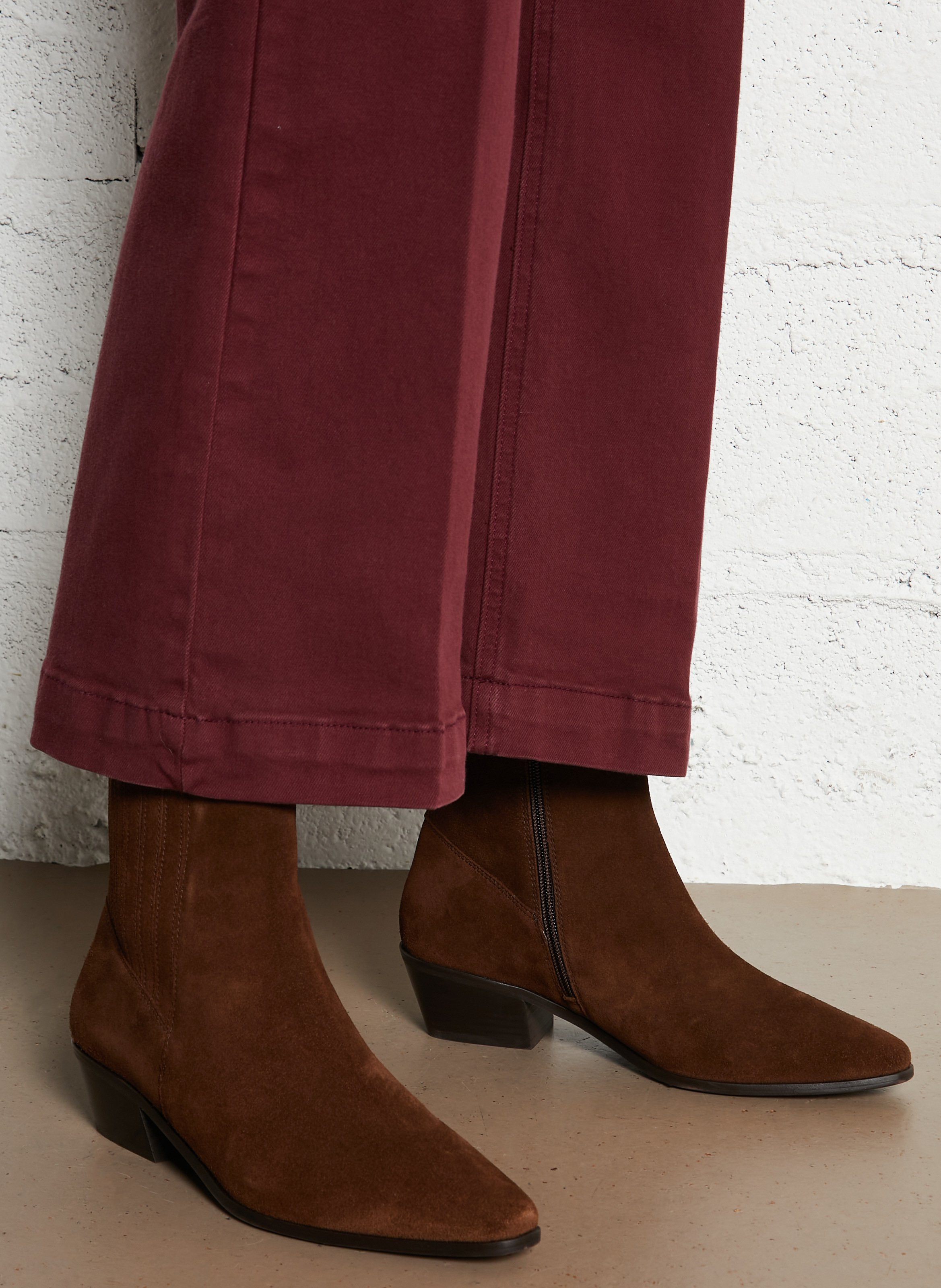 Suède enkellaarzen BOCAGE Brown