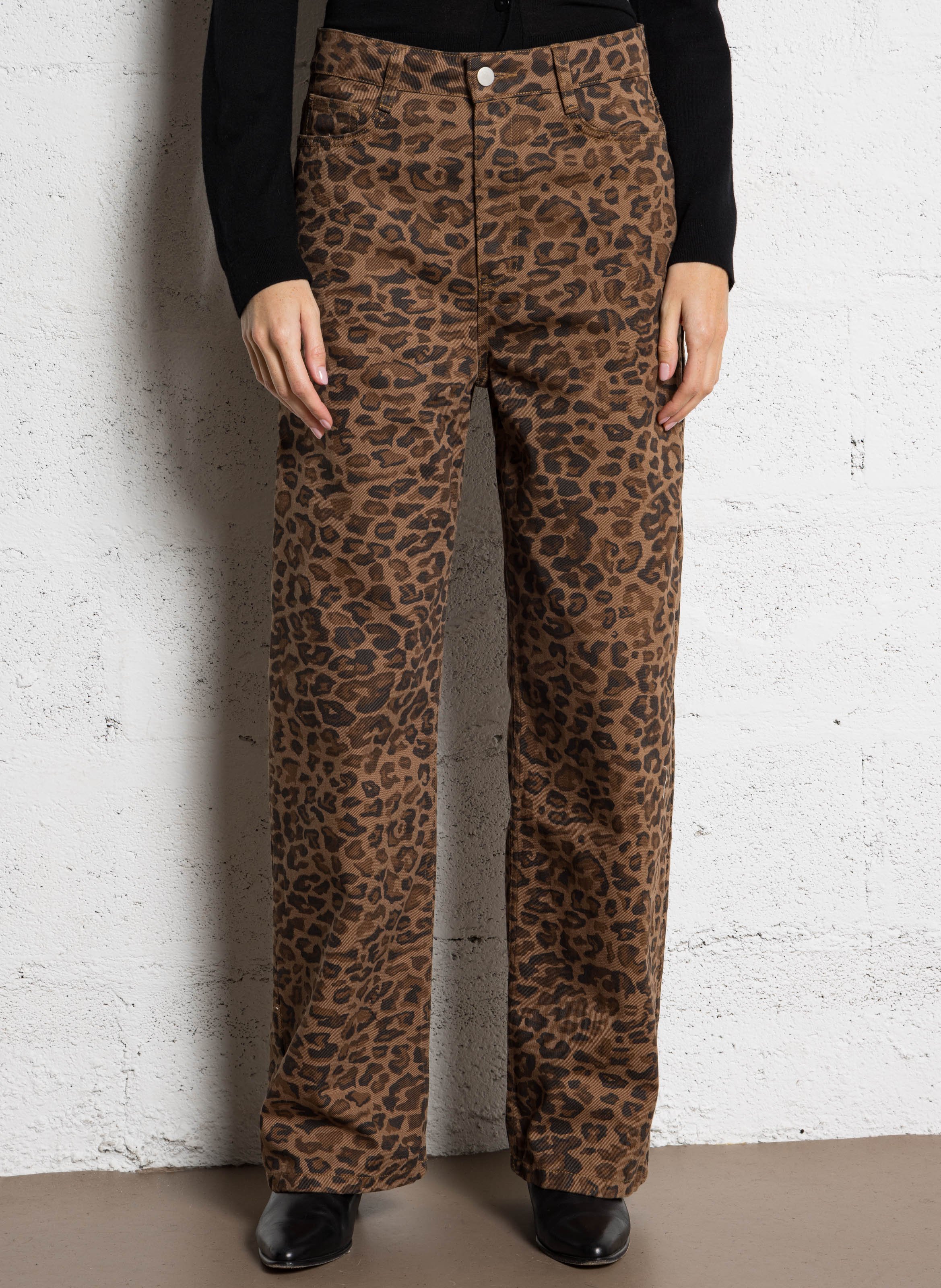 Wide cotton trousers  THE TINY BIG SISTER Brown