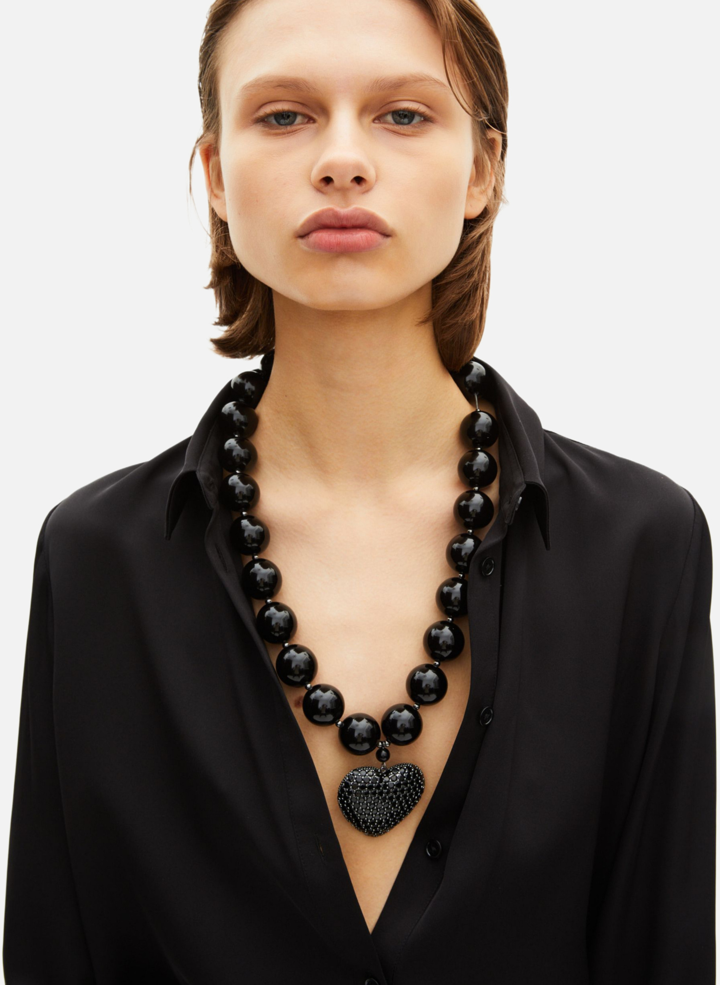 Collier avec perles THE KOOPLES Noir