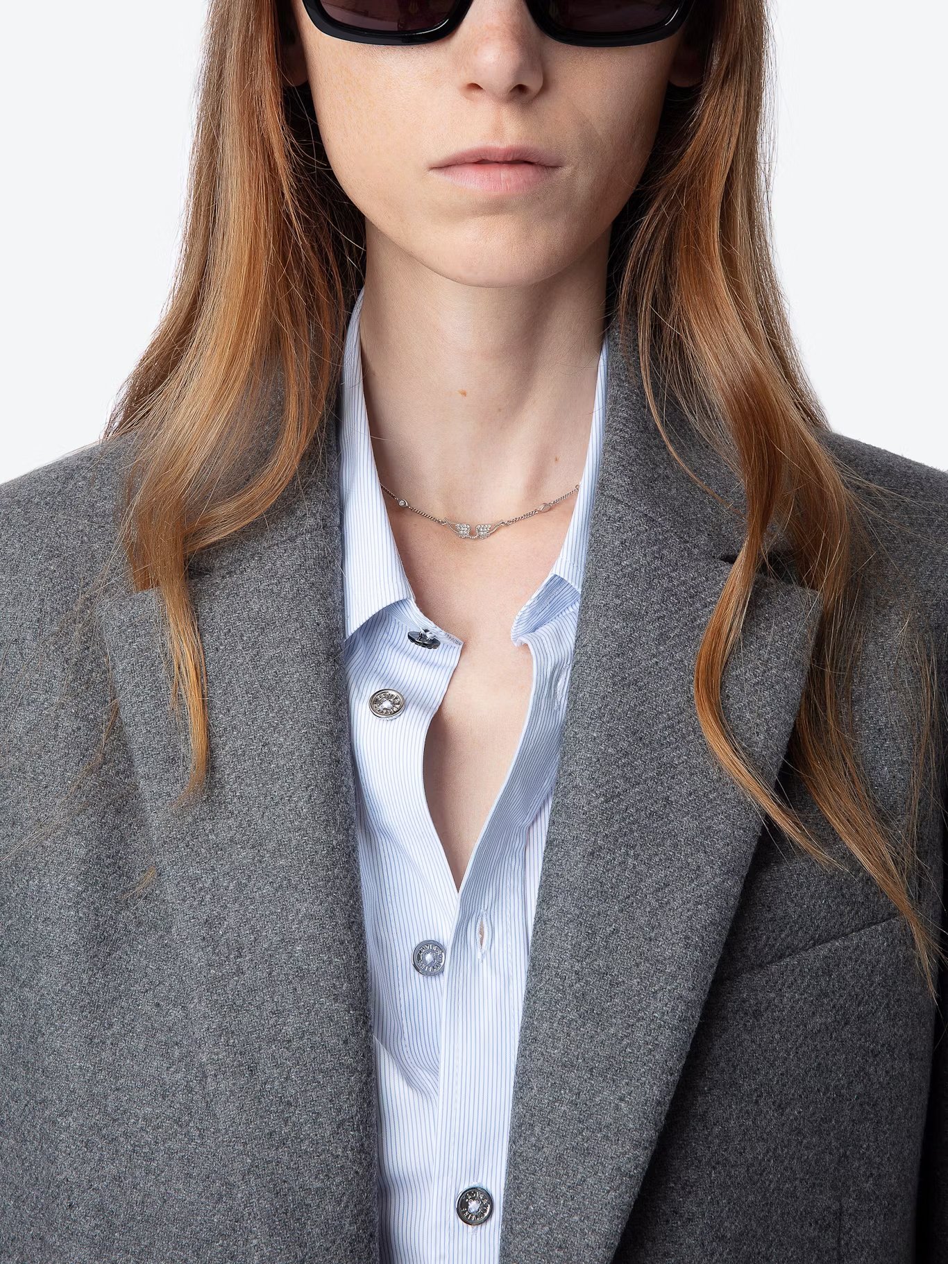 Manteau court col tailleur en laine vierge mélangée ZADIG&VOLTAIRE Noir