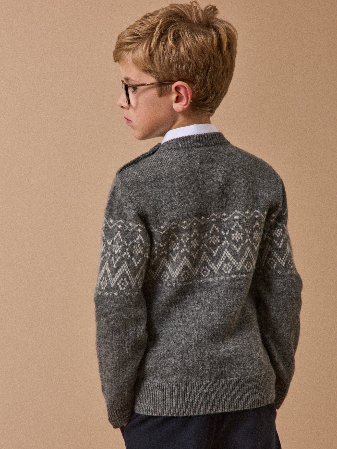 Jacquard sweater CYRILLUS Grey