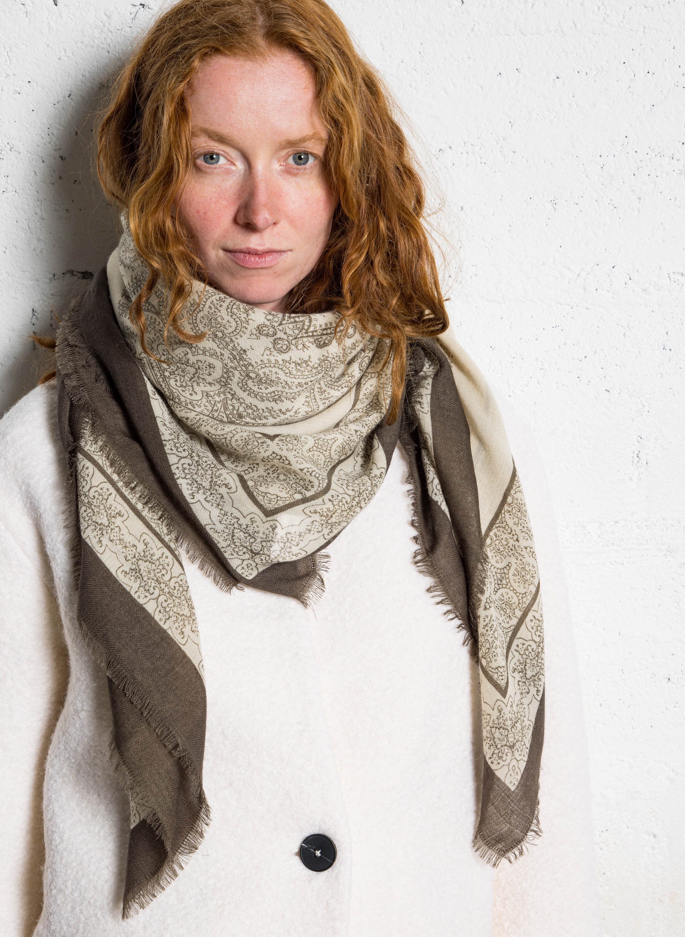 Bedruckter Foulard aus Wolle MAISON 123