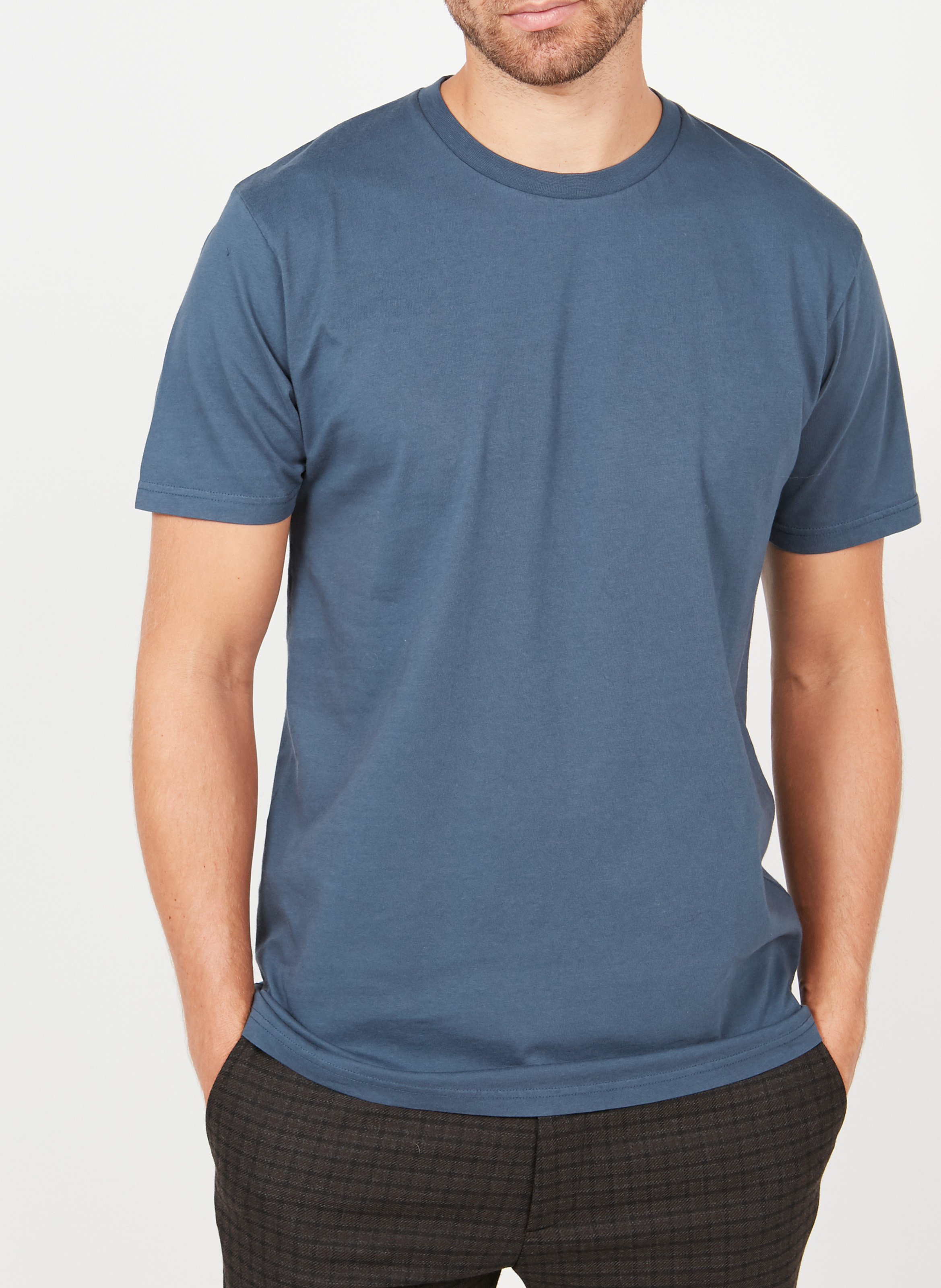 Rundhals-T-Shirt aus Bio-Baumwolle COLORFUL STANDARD Blau