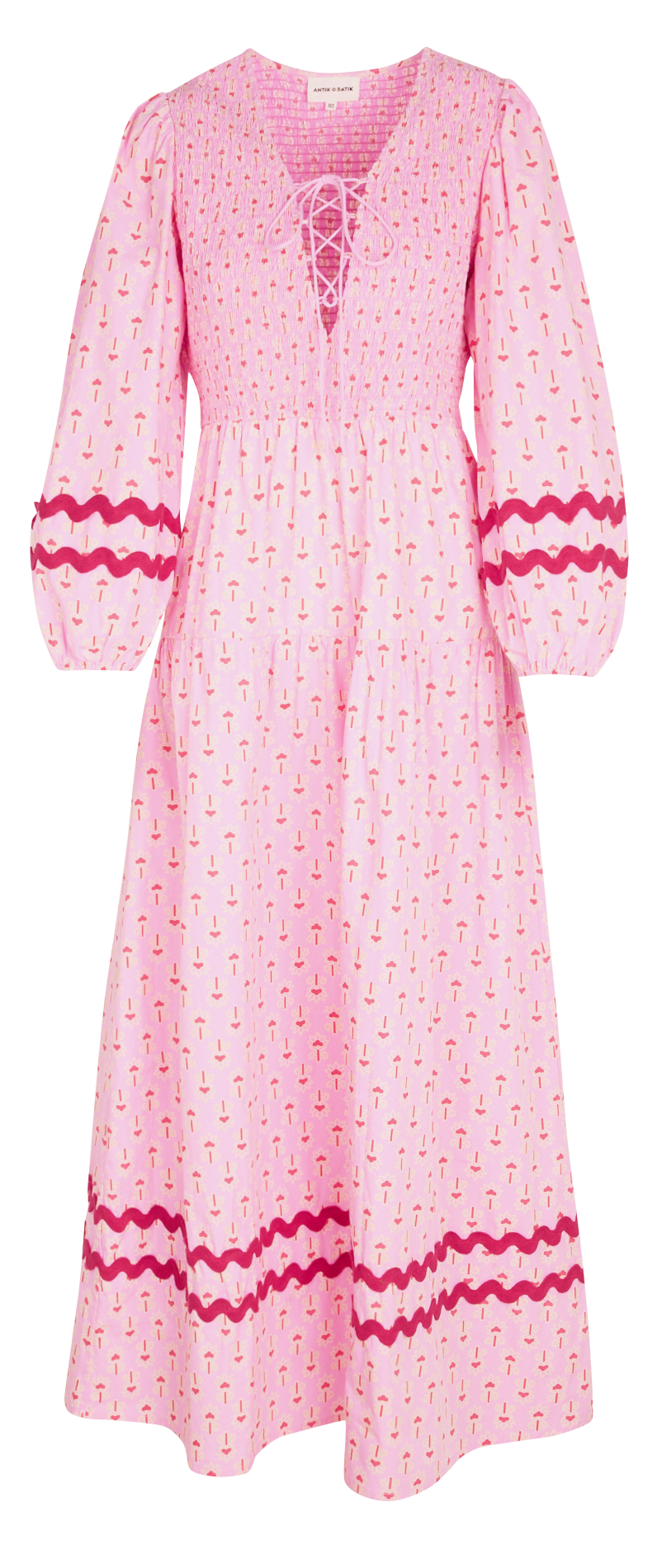 Halflange jurk met print ANTIK BATIK Roze