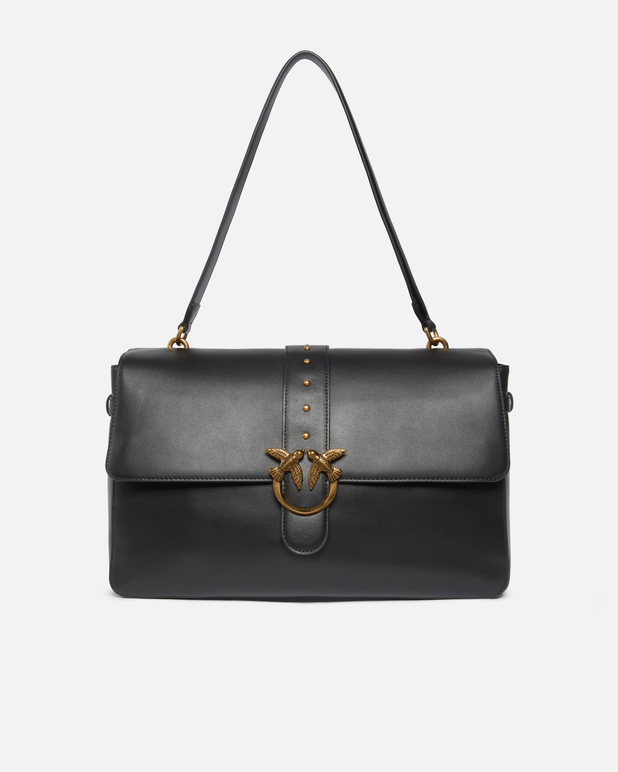 Maxi shoulder bag love bag slouchy in leather PINKO