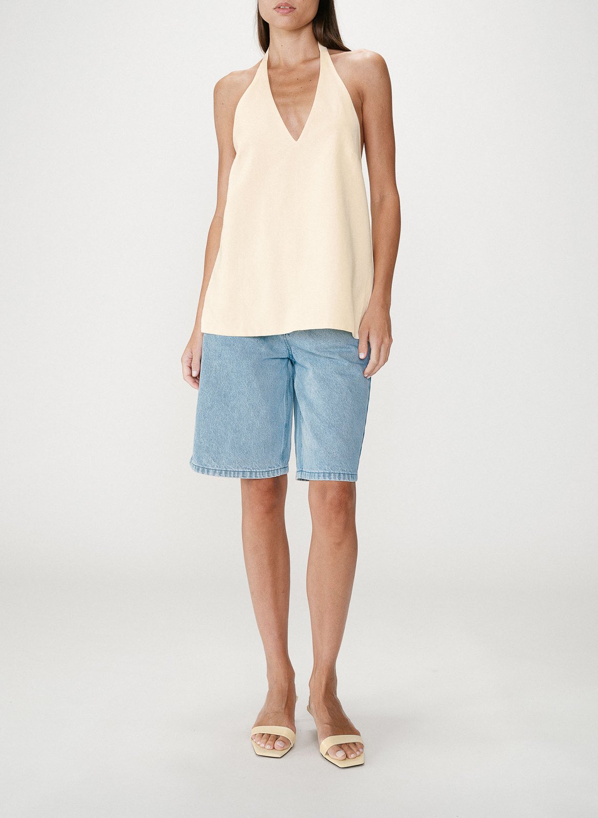 Top met V-hals GRACE ET MILA Geel