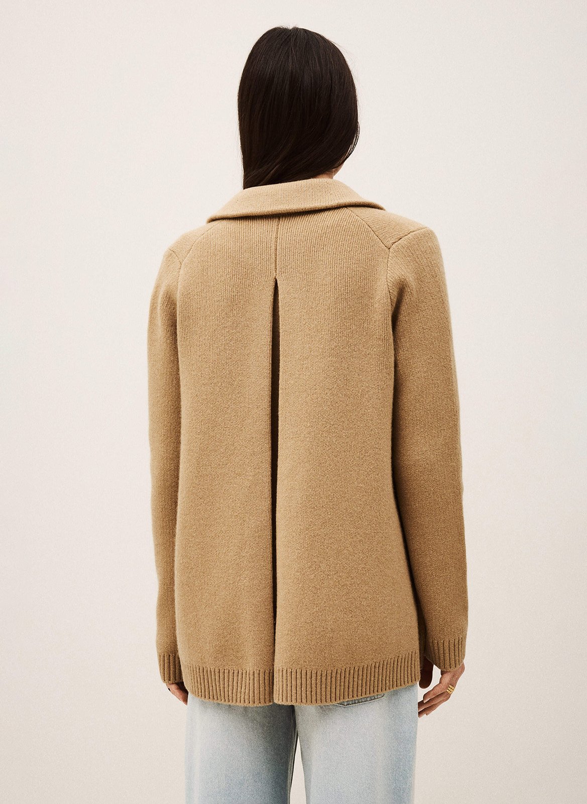 Buttoned wool-blend coat BA&SH Brown