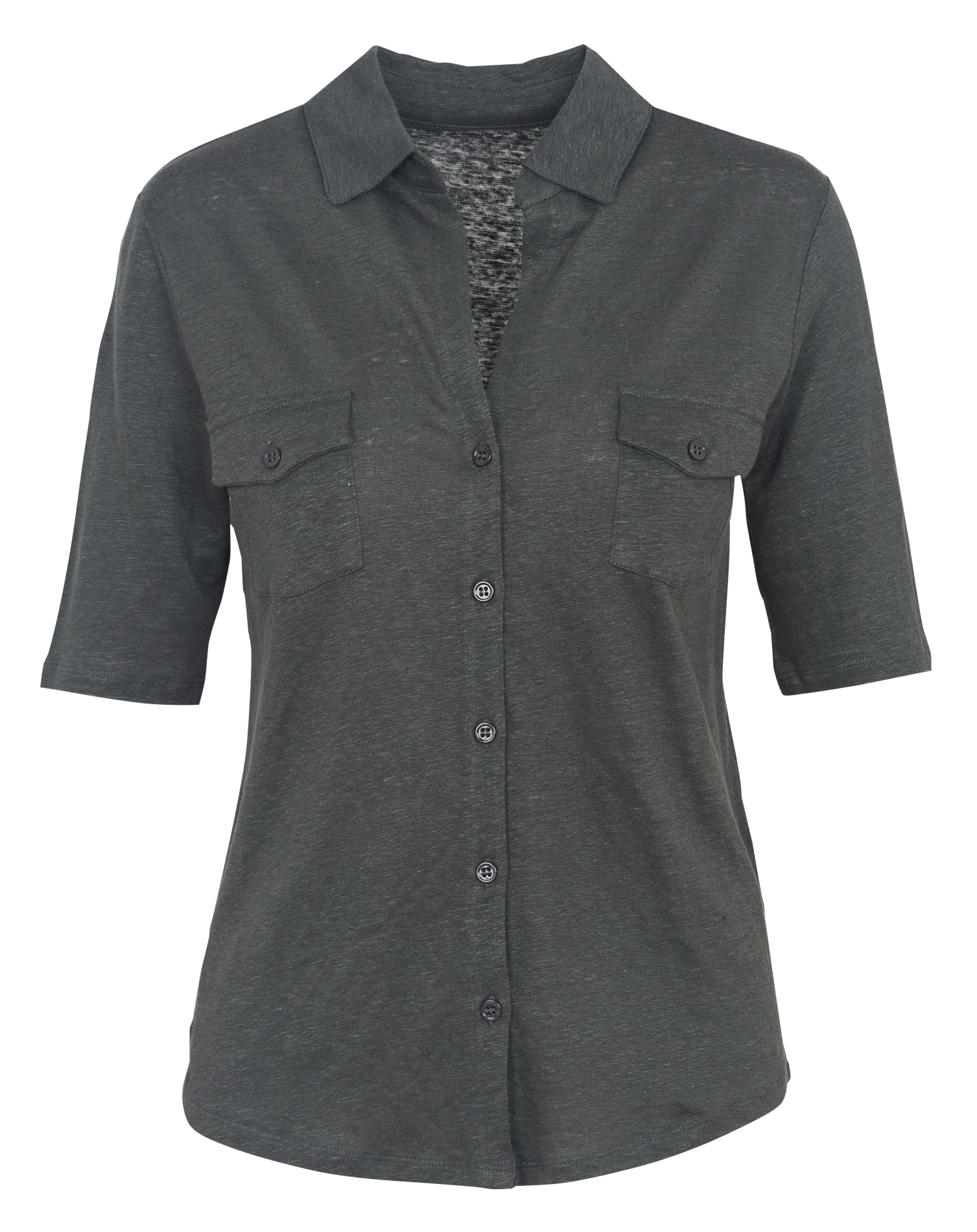 Linen-blend shirt with classic collar MAJESTIC FILATURES