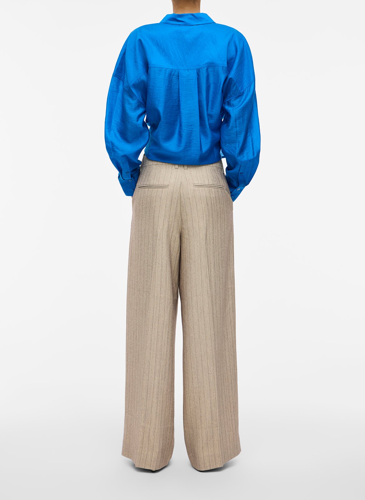 Straight striped trousers  ROUGE EDIT Beige