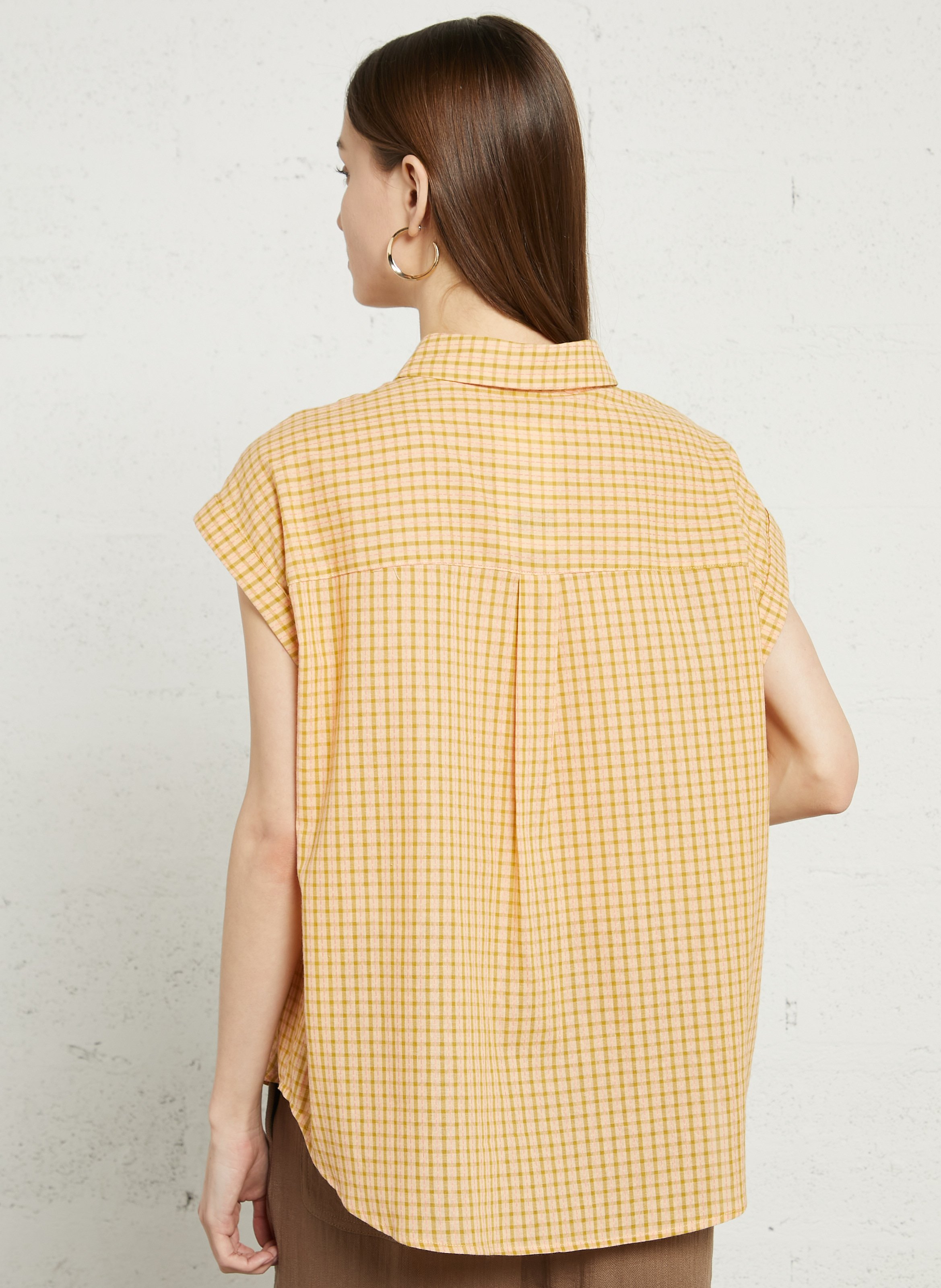 Chemise droite col classique en coton imprimé THE KORNER Multicolore