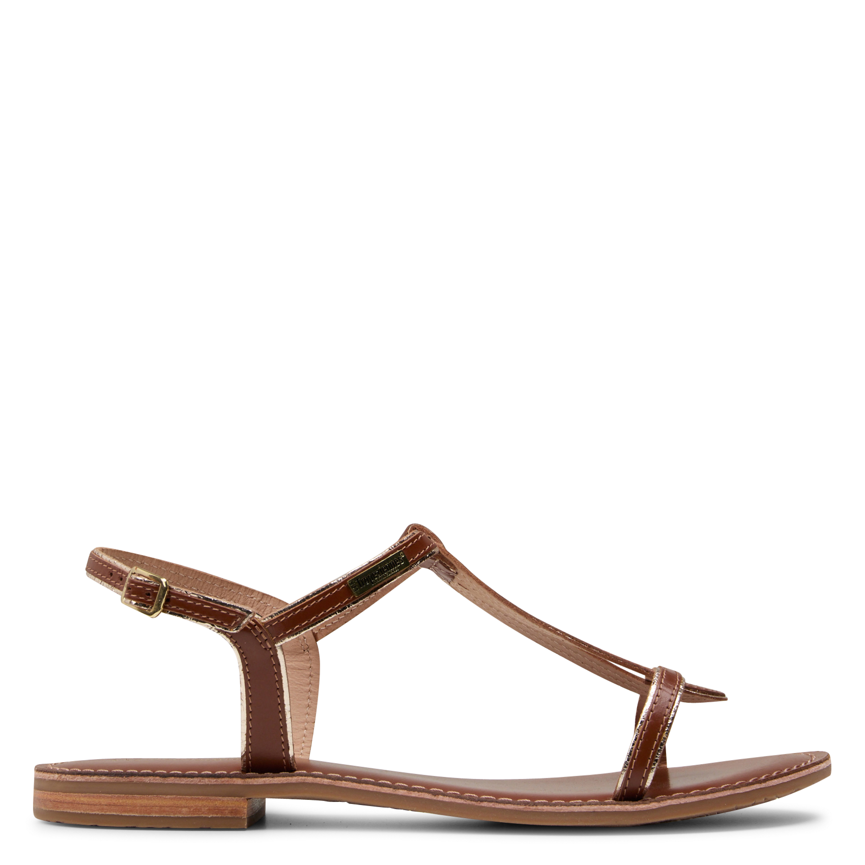 Avarca Berlin - Flache Ledersandalen mit Samt LES TROPEZIENNES PAR M.BELARBI Braun