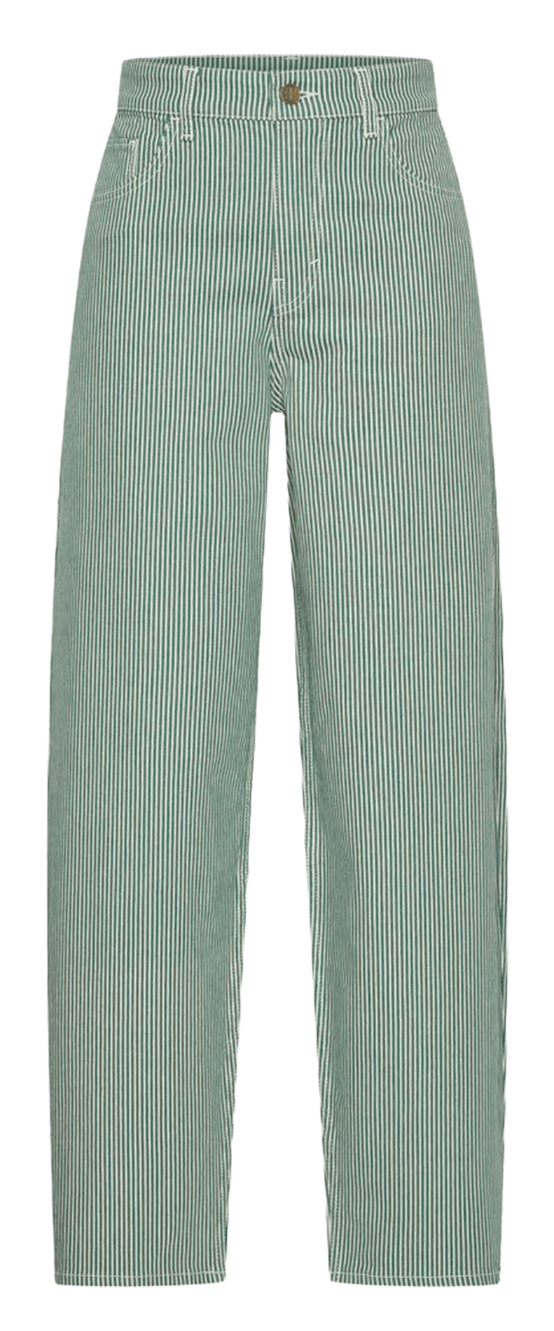 Gestreepte broek met hoge taille BY BAR Groen
