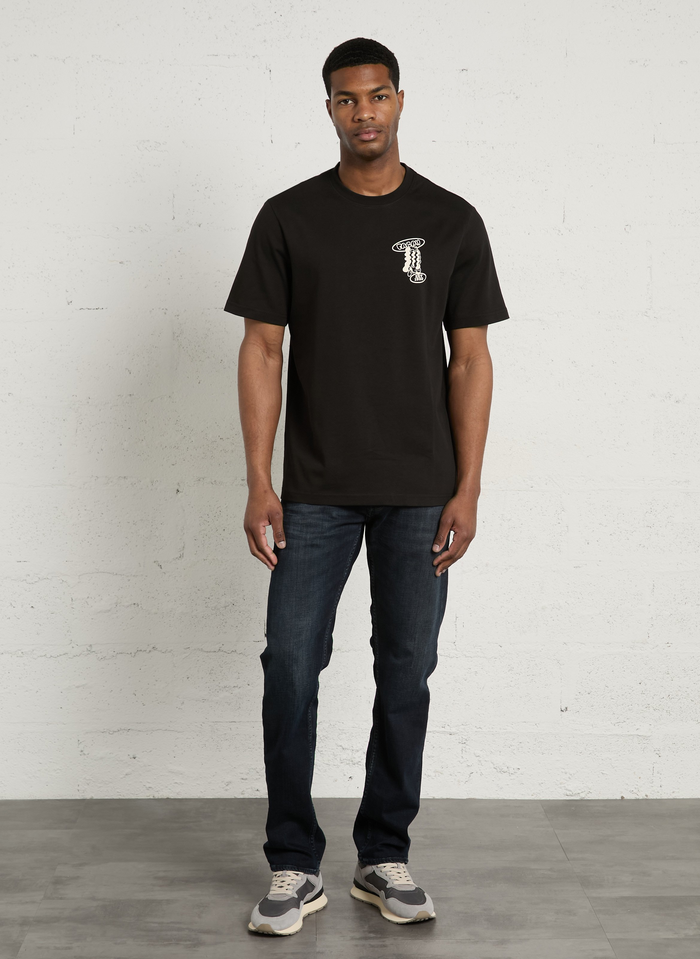 Jean droit en coton mélangé LE TEMPS DES CERISES Bleu