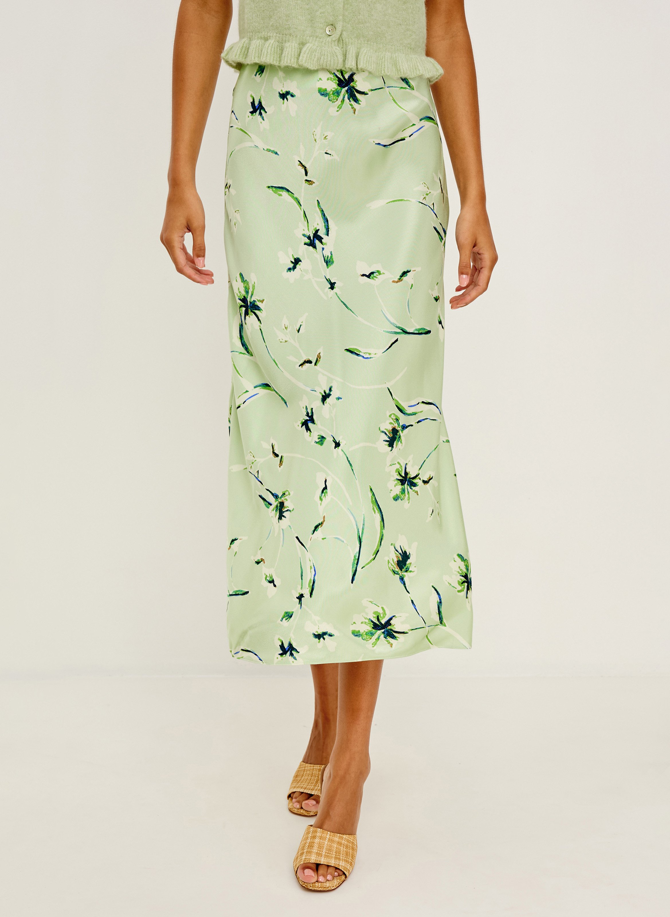 Rechte rok met print RAILS Groen