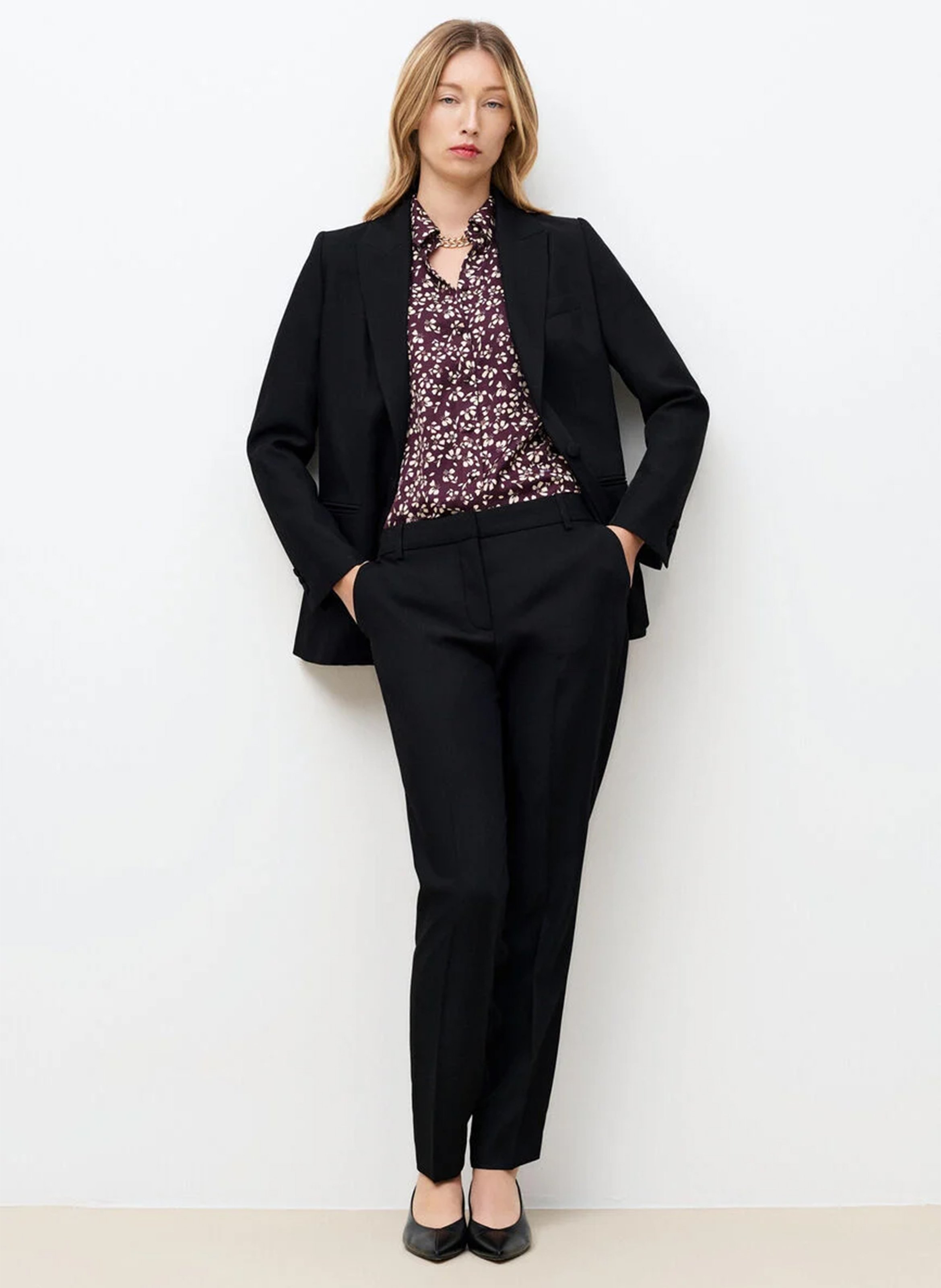 Veste tailleur droite CAROLL Noir