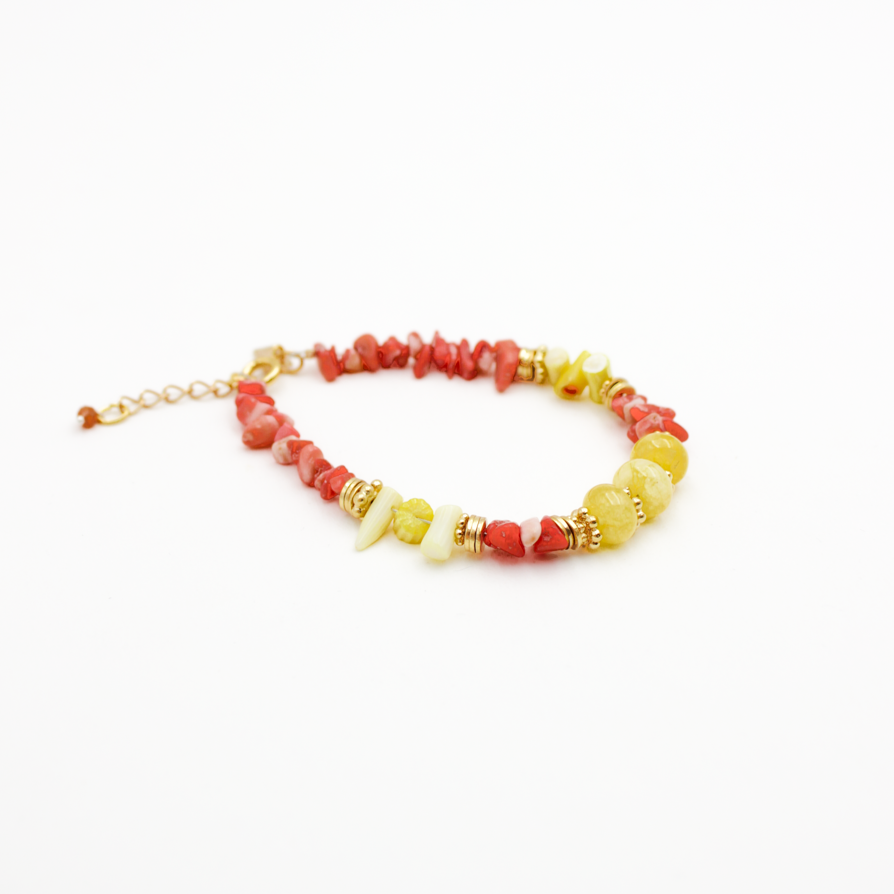 Bracelet heishi crunchs et billes - charline L'ATELIER DES DAMES Doré