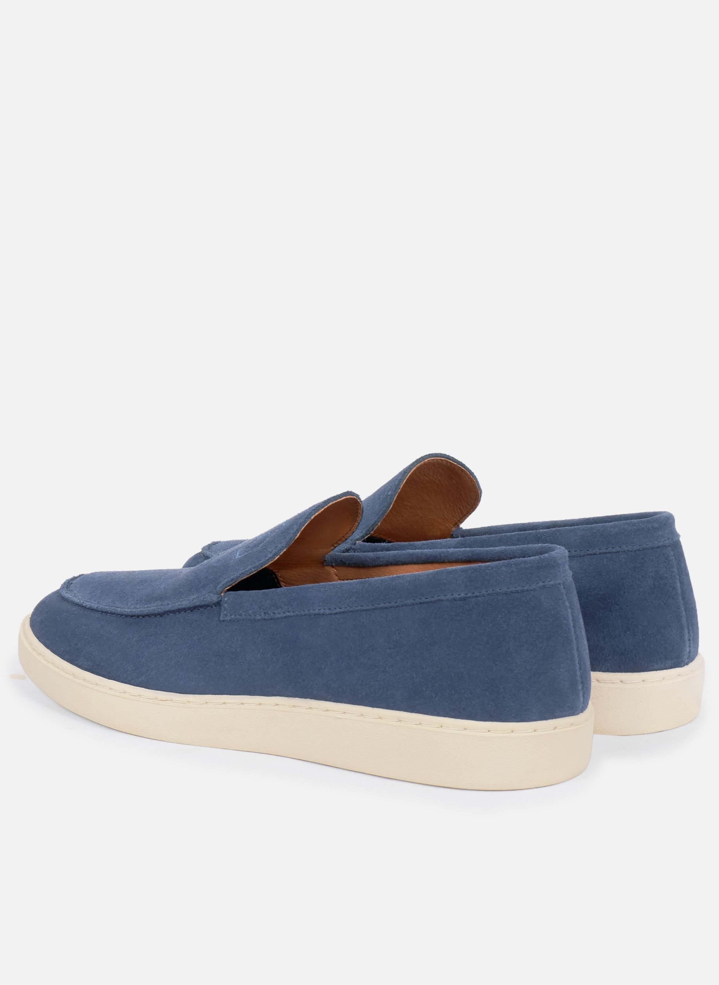 Mocassins hugo cuir daim JULES & JENN Blue