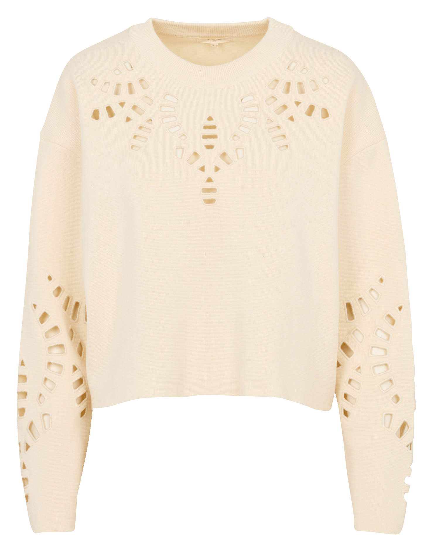 Short oversized organic cotton sweater SUNCOO White