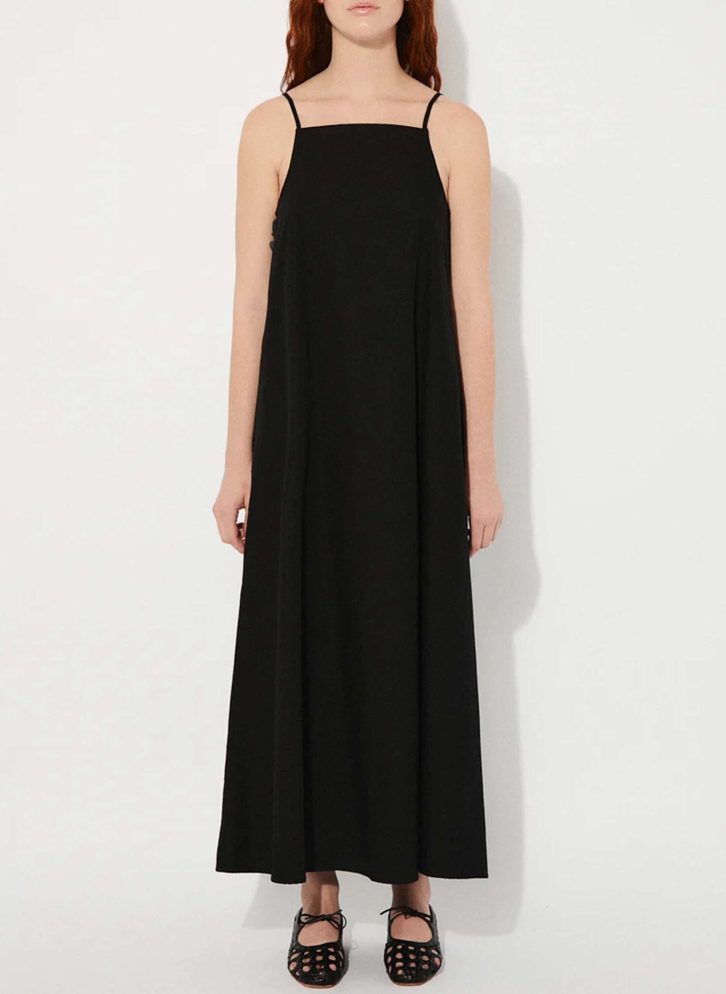 Robe longue en coton bio RITA ROW Noir