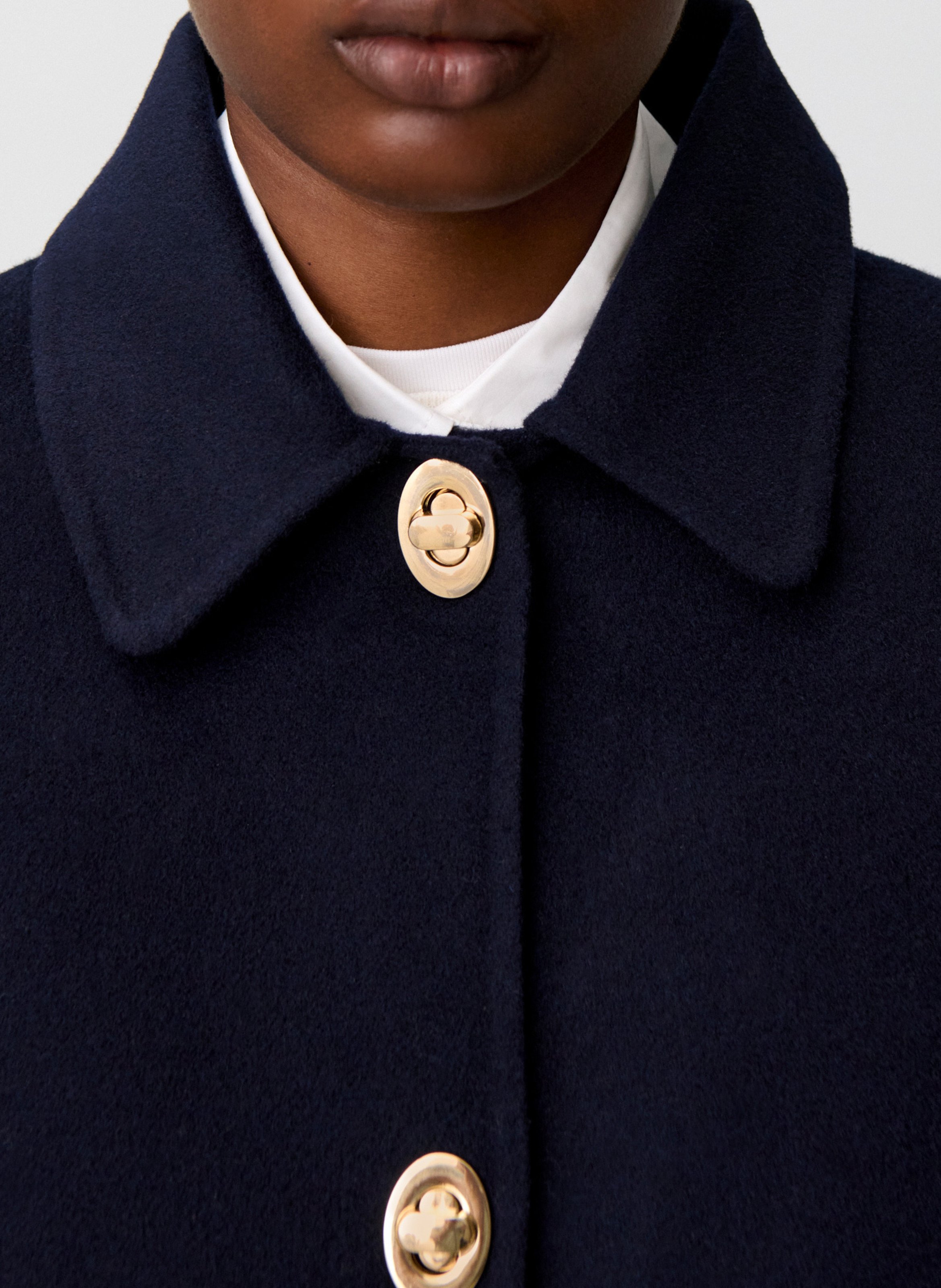 Veste courte en laine mélangée CLAUDIE PIERLOT Bleu