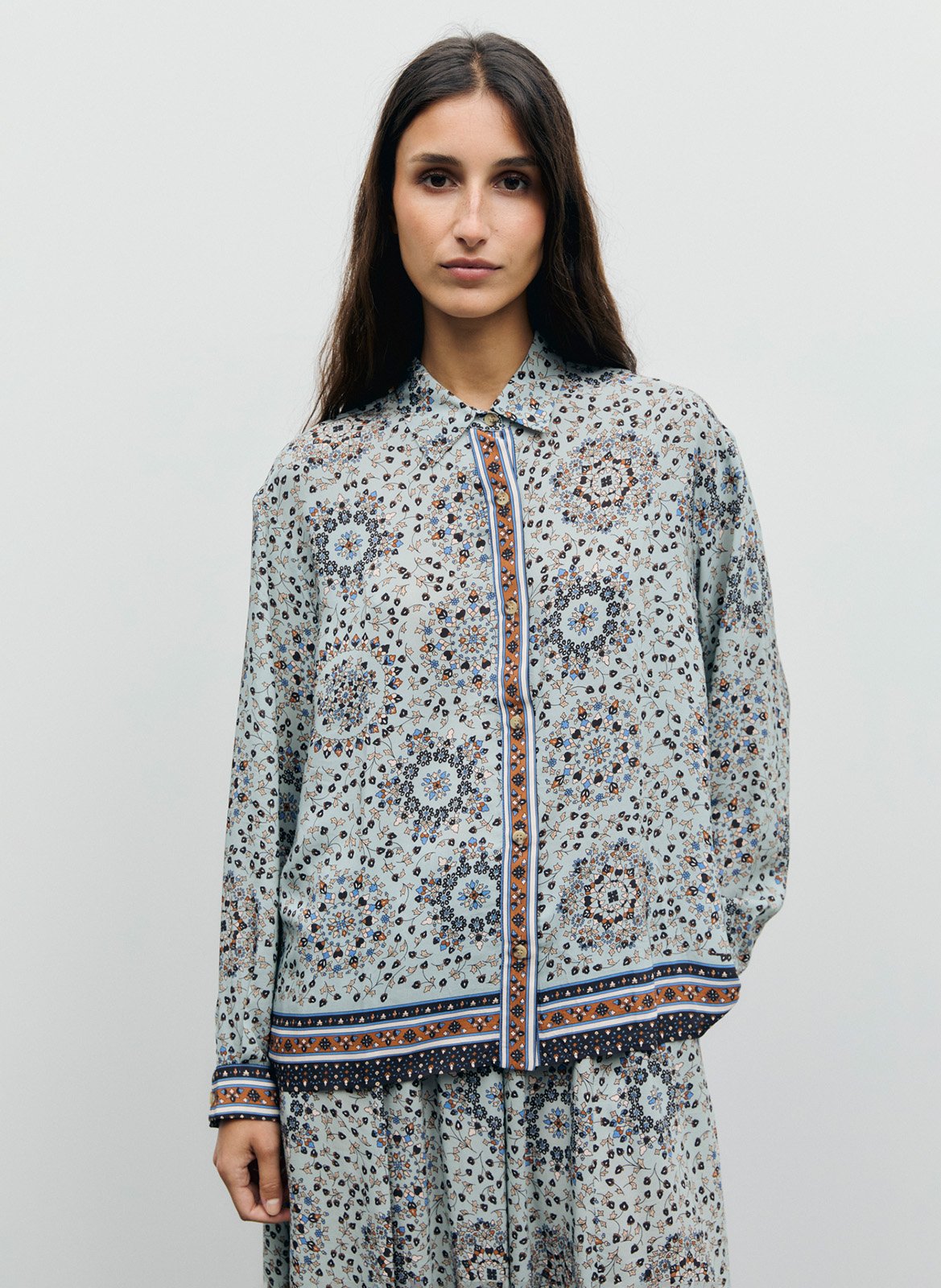 Chemise droite à imprimé GERARD DAREL Bleu