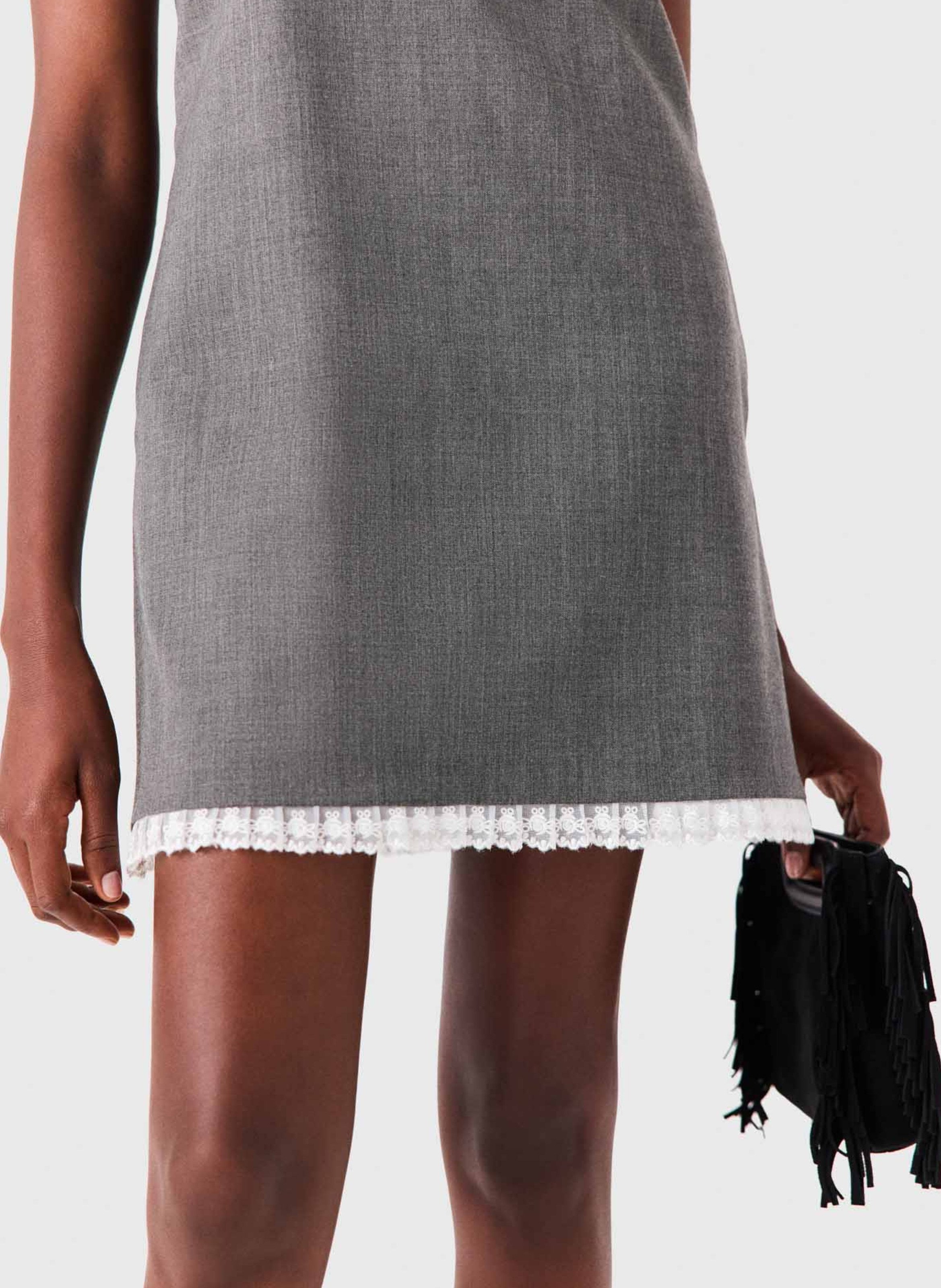 Robe courte MAJE Gris
