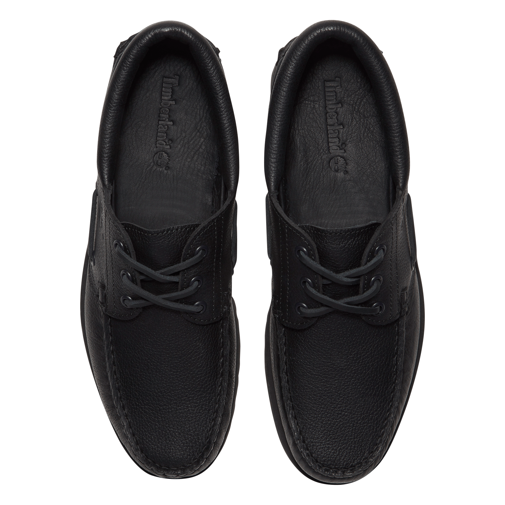 Chaussure bateau en cuir TIMBERLAND Noir