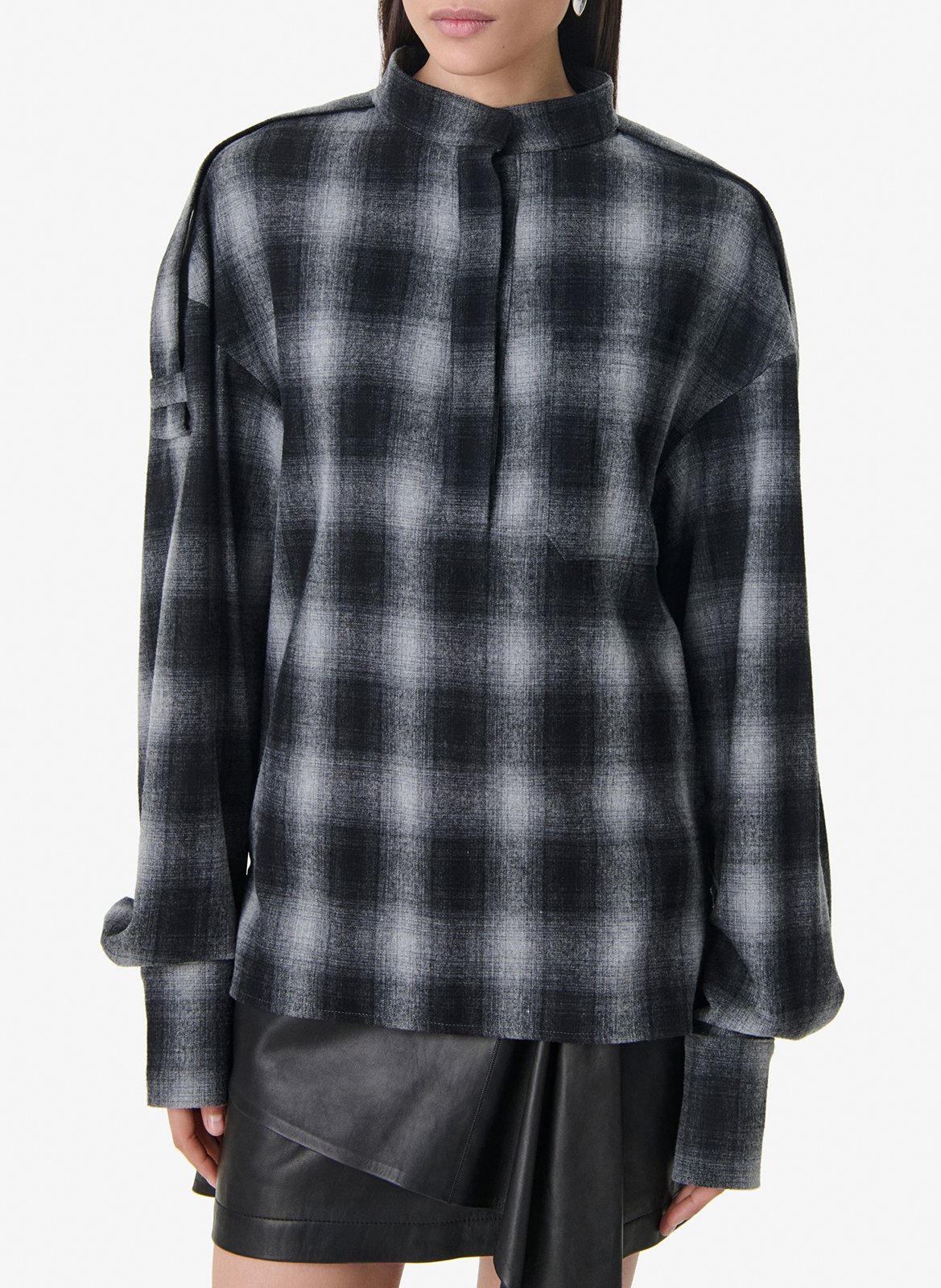 Karobluse mit Rundhalsausschnitt IRO Grau
