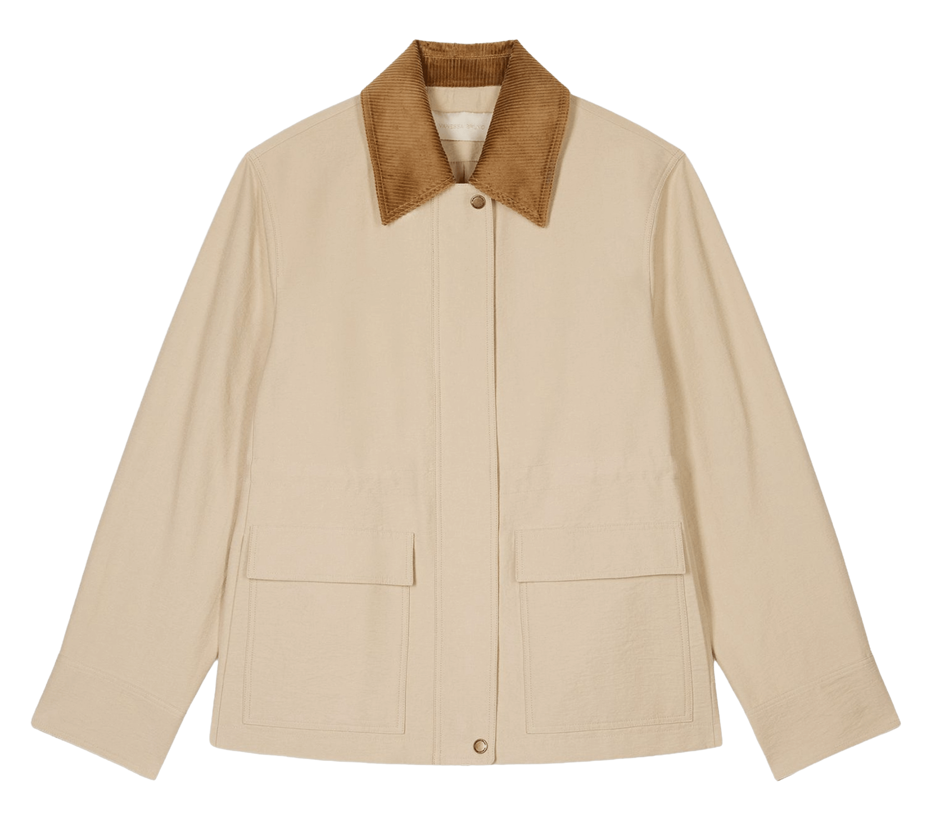 Rechtse parka met ribfluwelen kraag VANESSA BRUNO Bruin