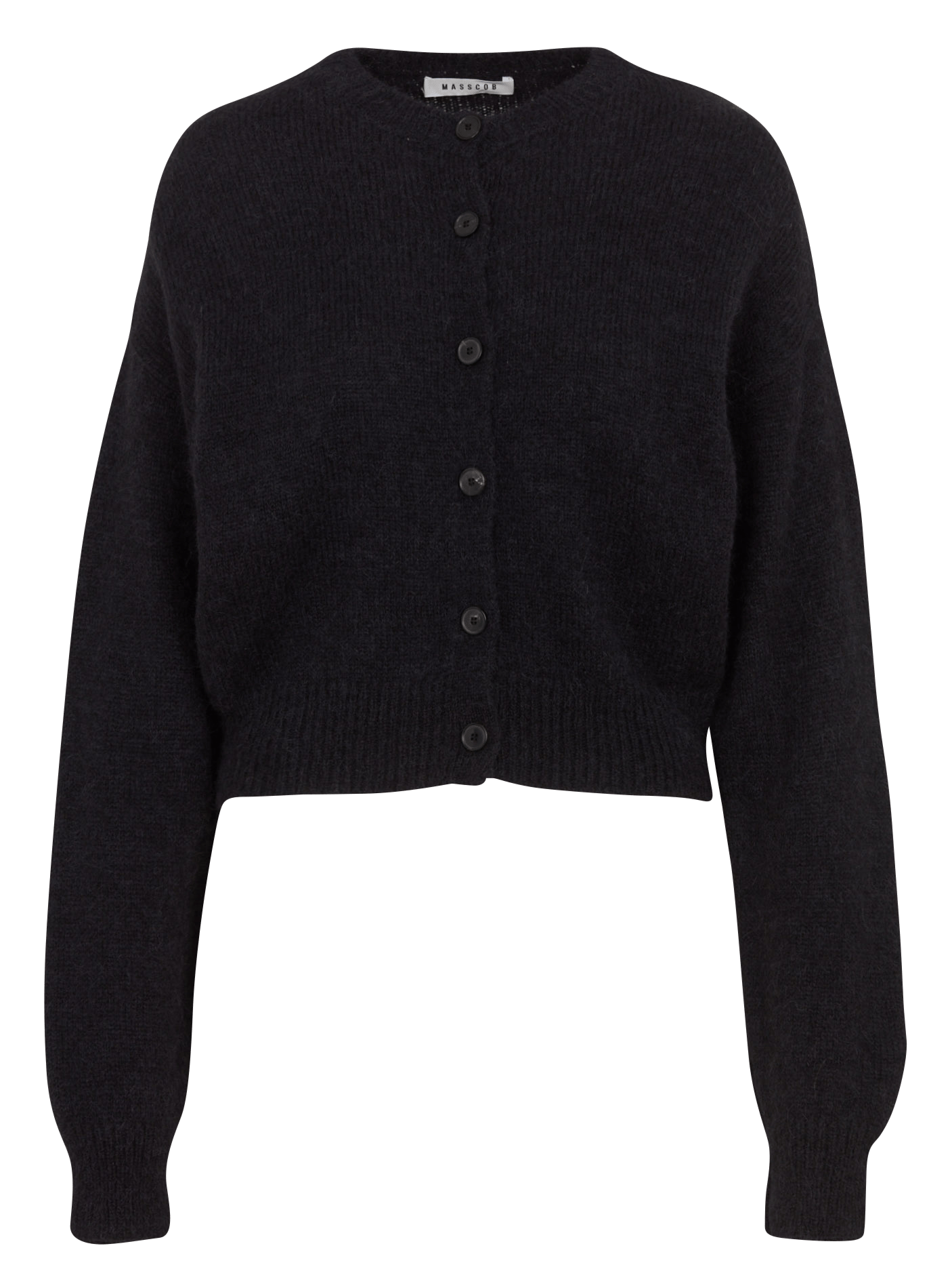 Vest met ronde hals - wolblend met alpaca MASSCOB Zwart