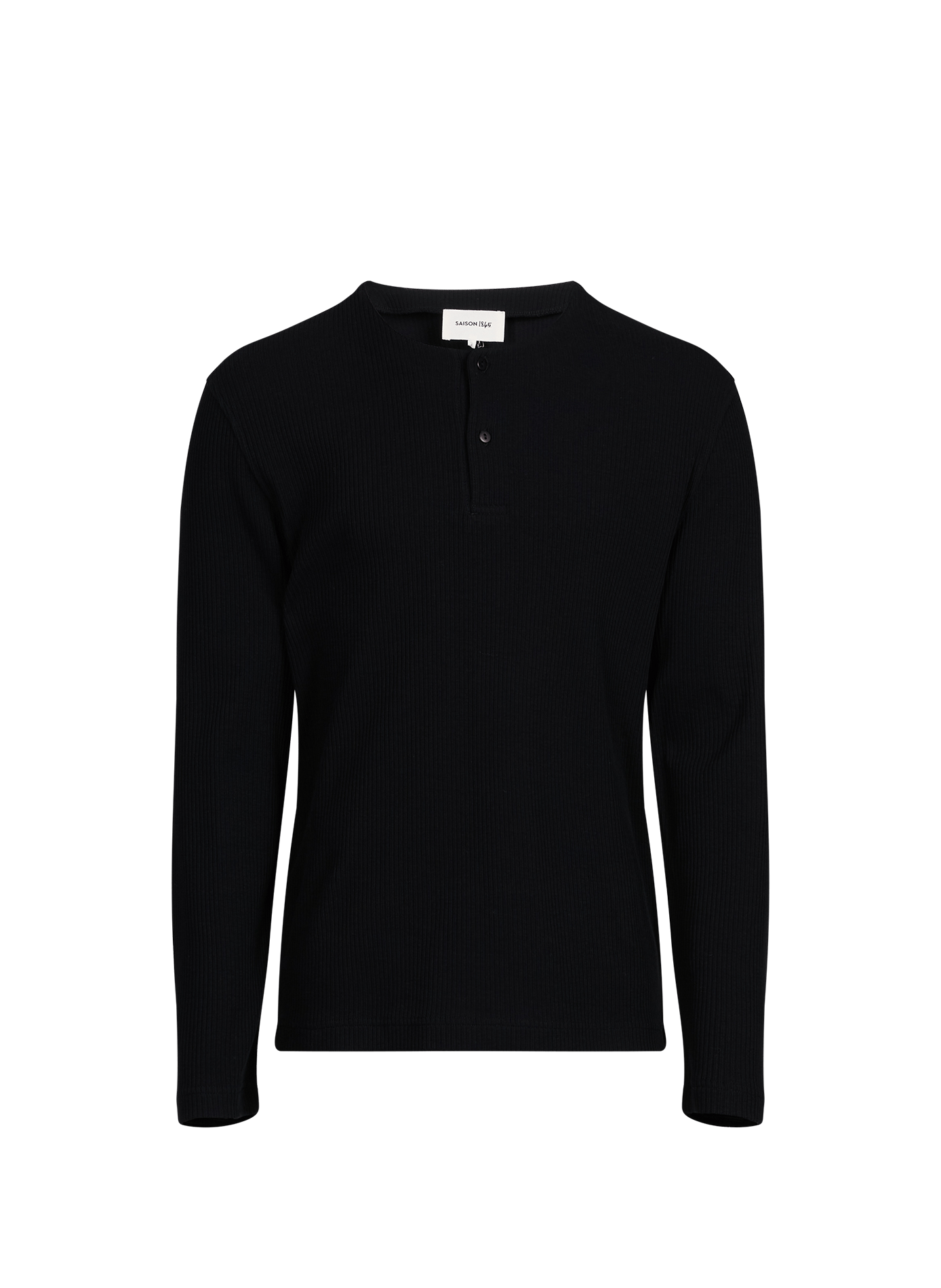 Ribbed cotton henley T-shirt SAISON 1865