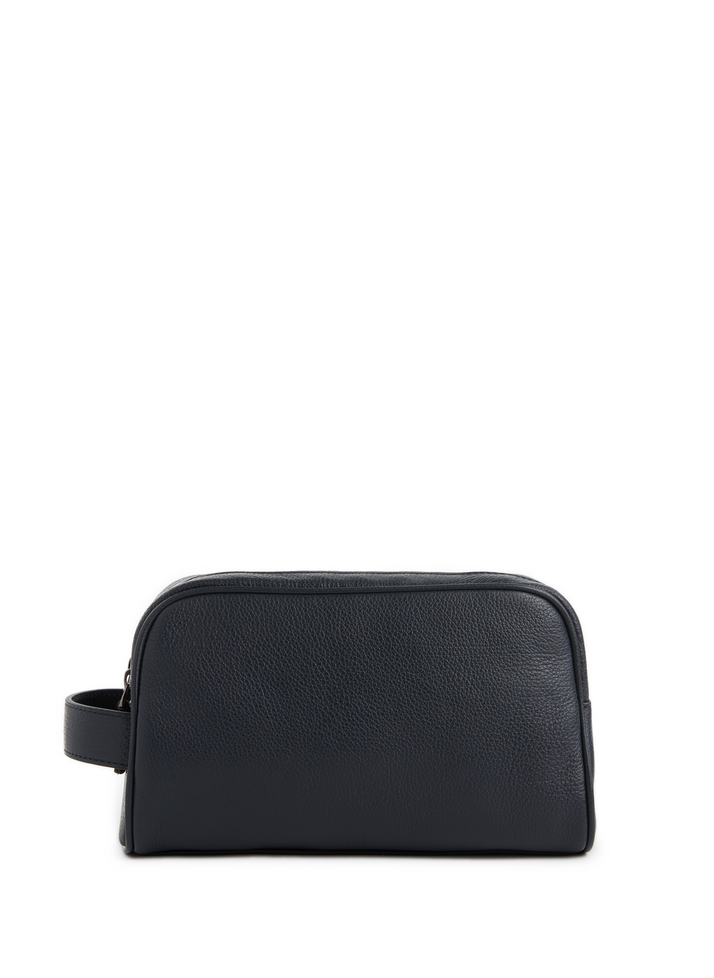 Grained leather travel pouch hex pr139582 more leather black SAISON 1865