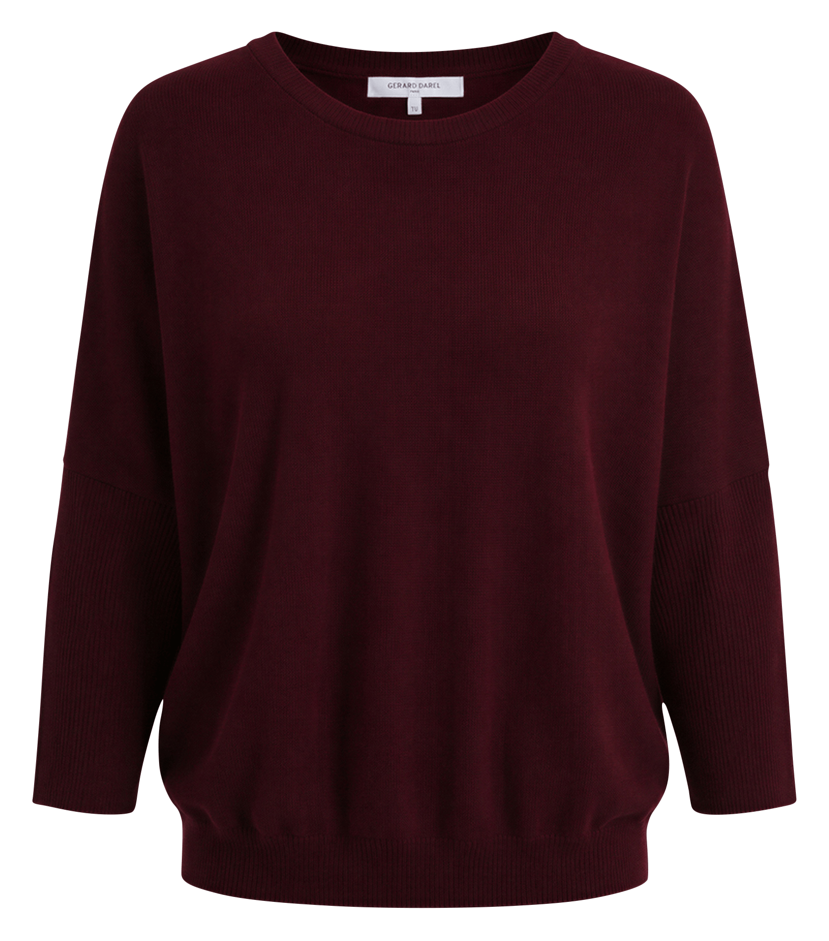 Pull oversize col rond en cachemire GERARD DAREL Rouge