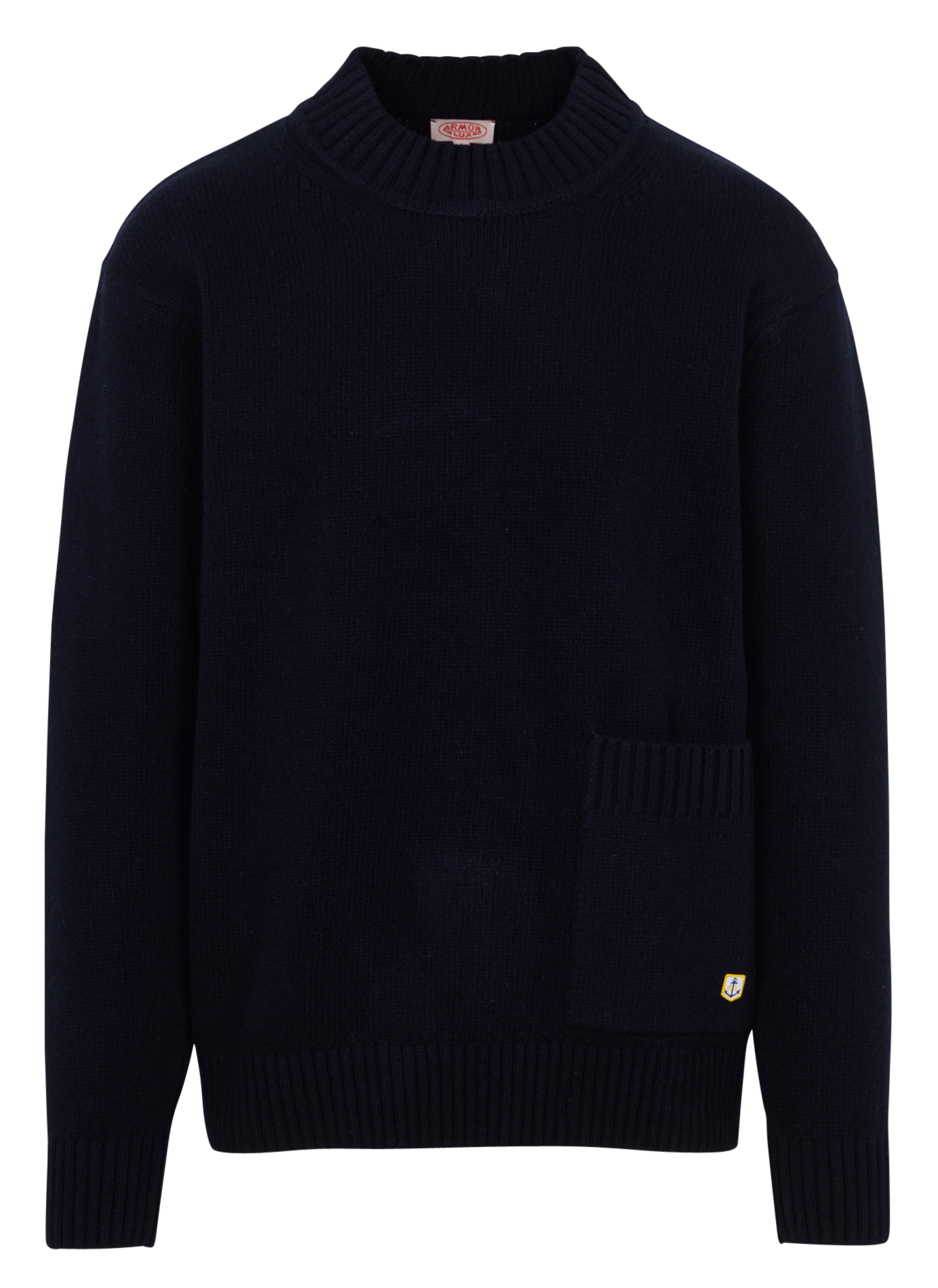 Plain wool blend knit sweater ARMOR LUX Blue