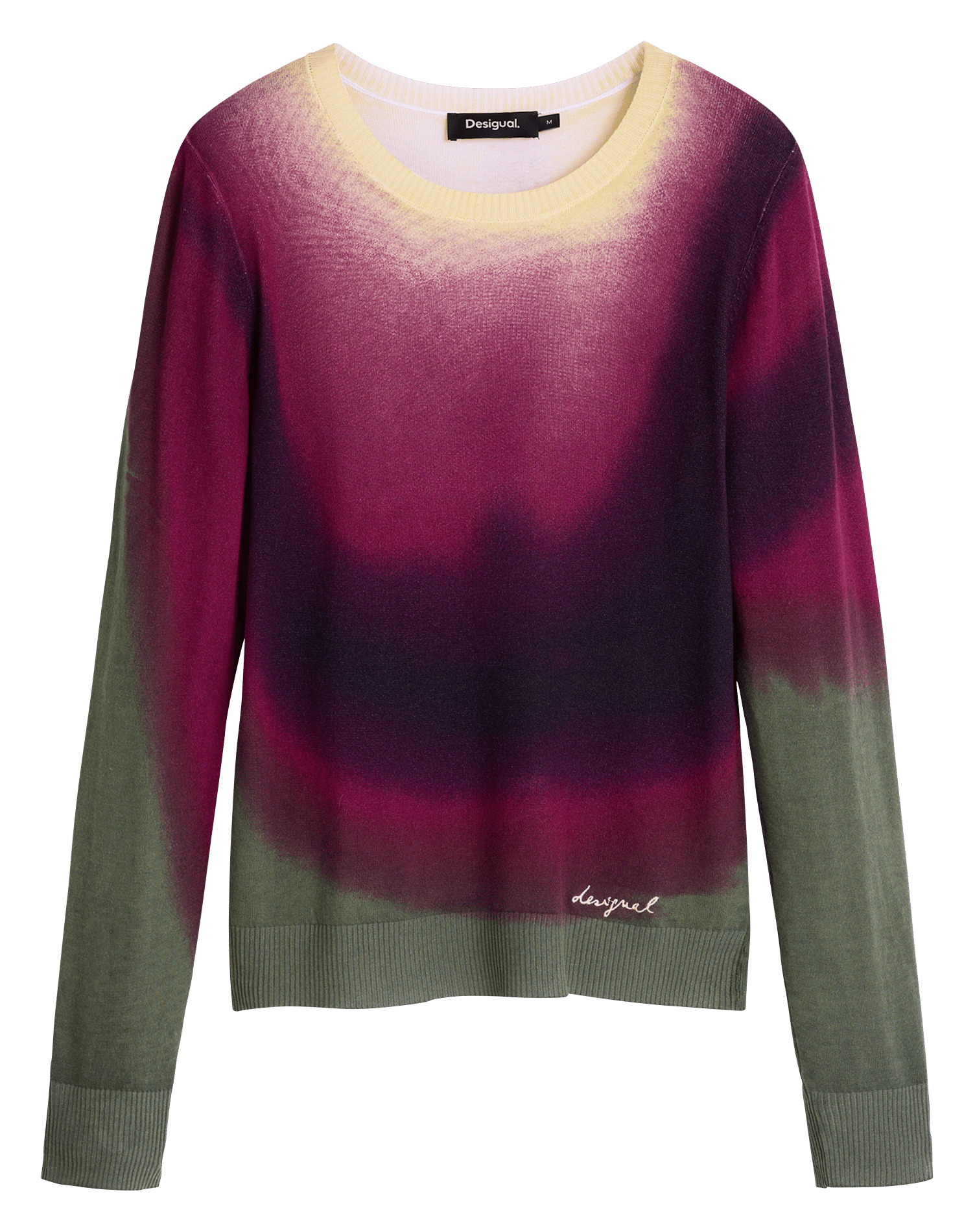 Gerader Rundhalsausschnitt-Pullover mit Muster DESIGUAL Rot