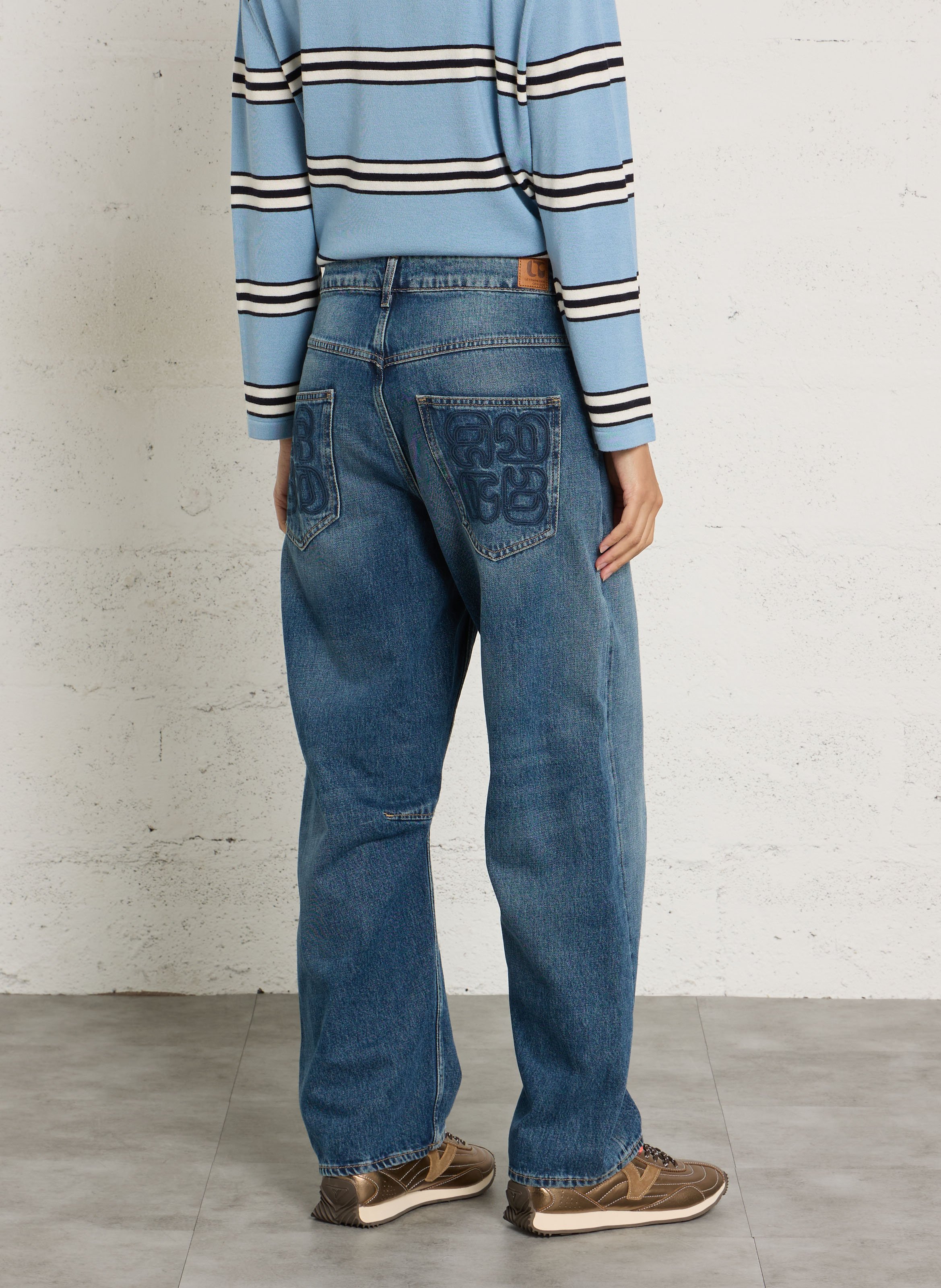 Weite Jeans, groß, Länge 34 LE TEMPS DES CERISES Blau