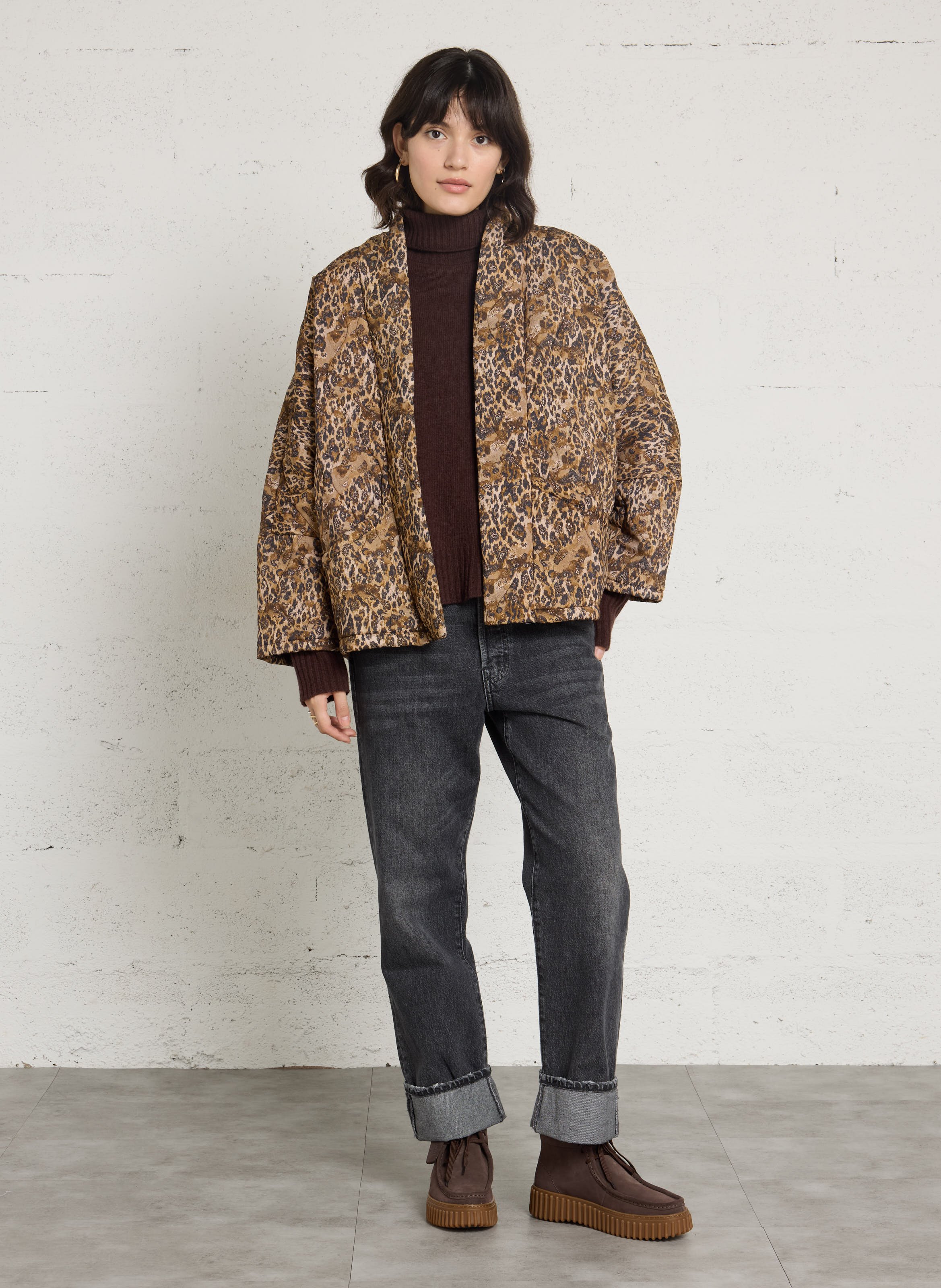 Weiter Rollkragenpullover aus Wolle HOD PARIS Braun