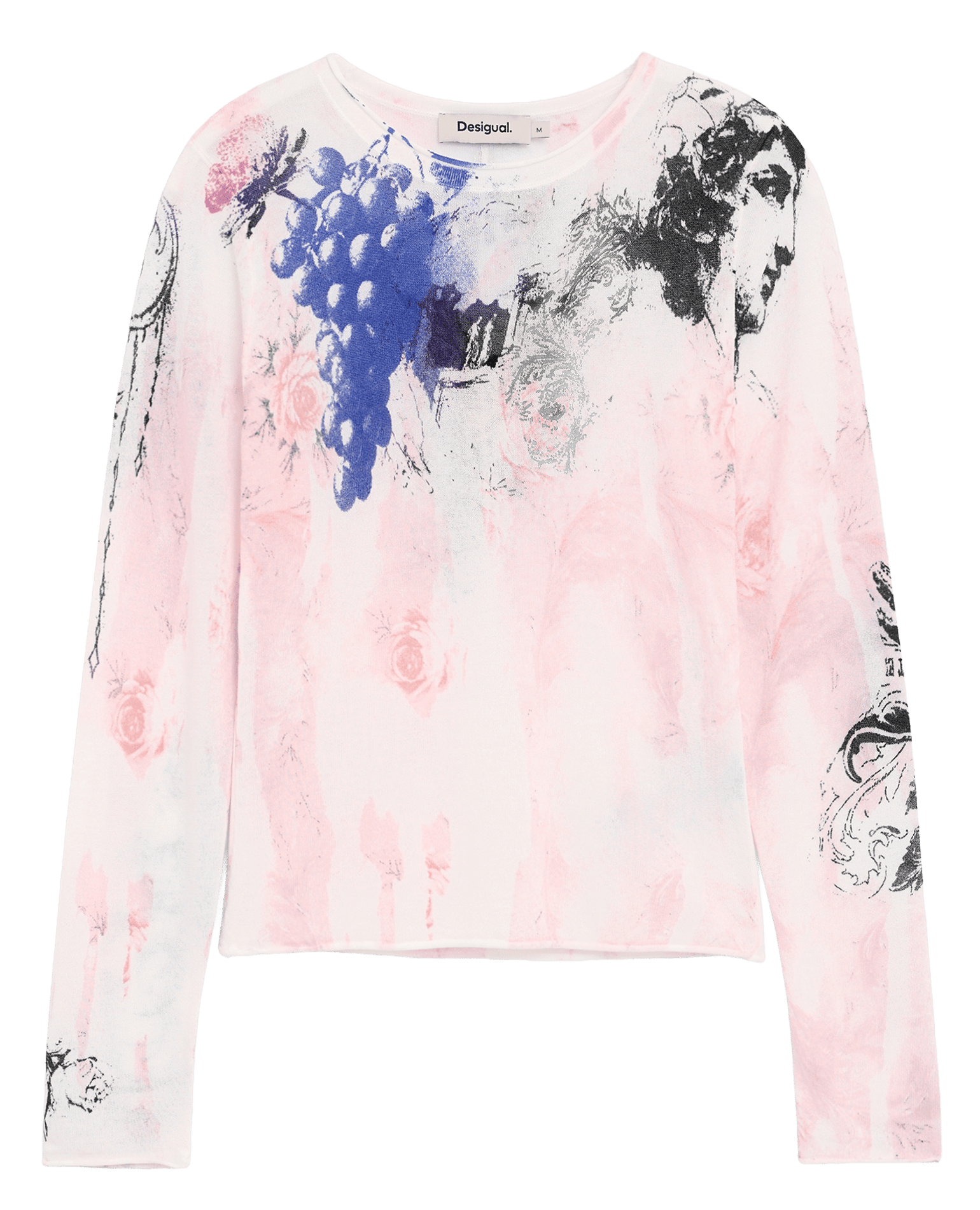 Recht T-shirt met ronde hals en print DESIGUAL Veelkleurig