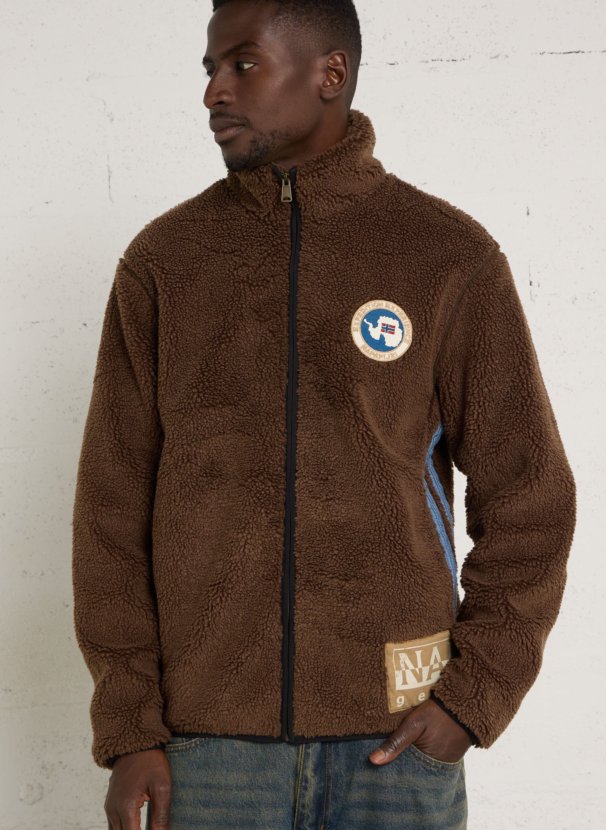 High-neck fleece NAPAPIJRI Brown