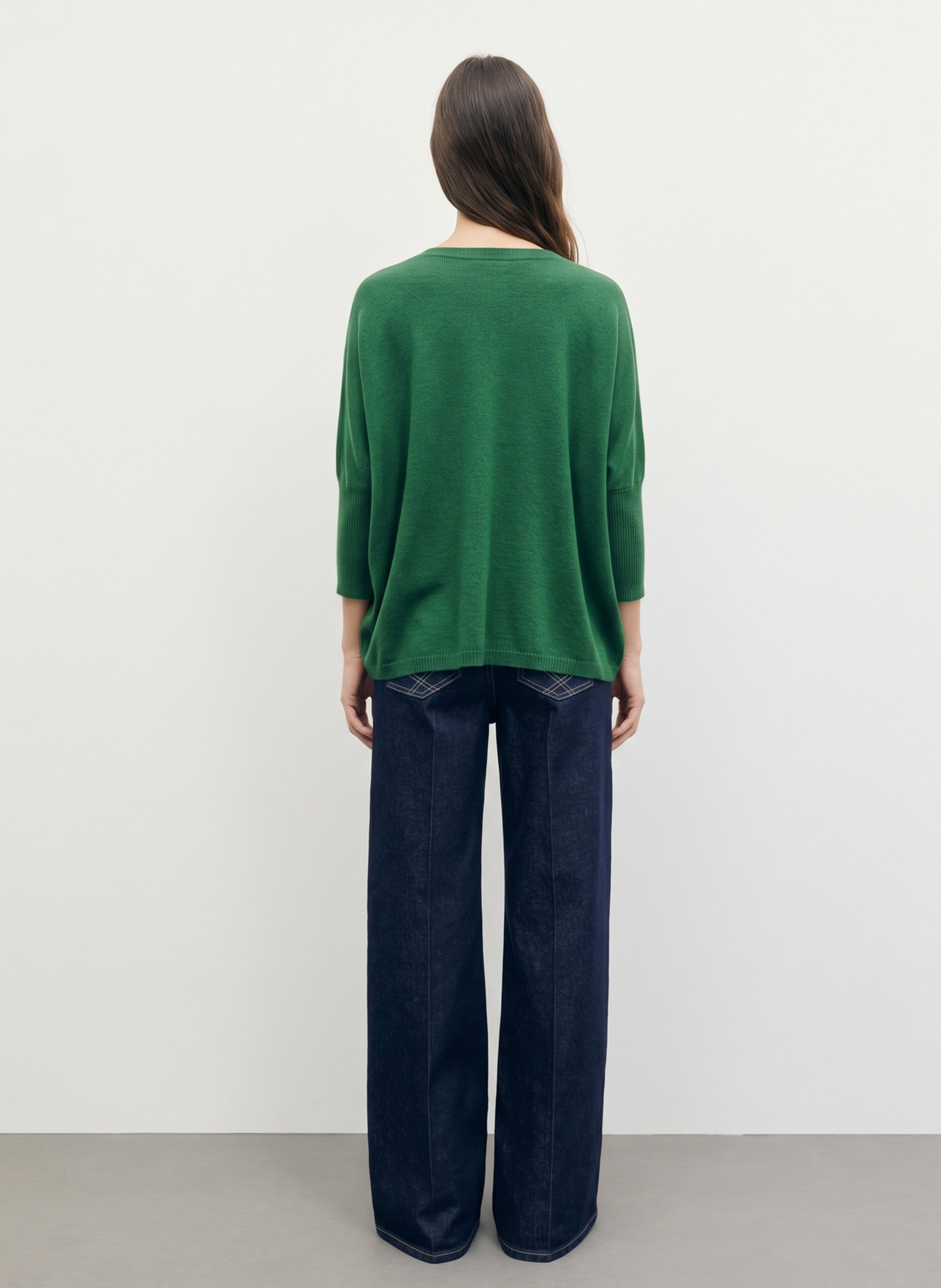 Pull ample col v en cachemire GERARD DAREL Vert