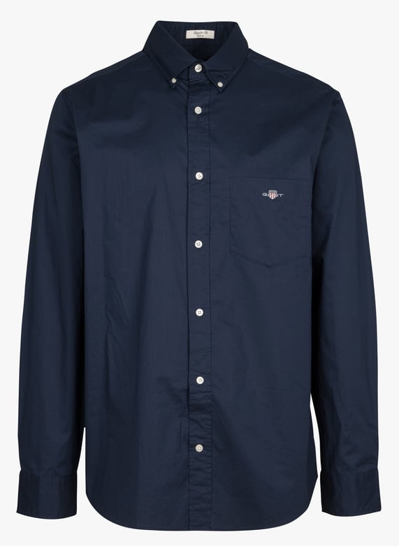 Camisa recta de algodón reciclado con cuello clásico Marine Gant