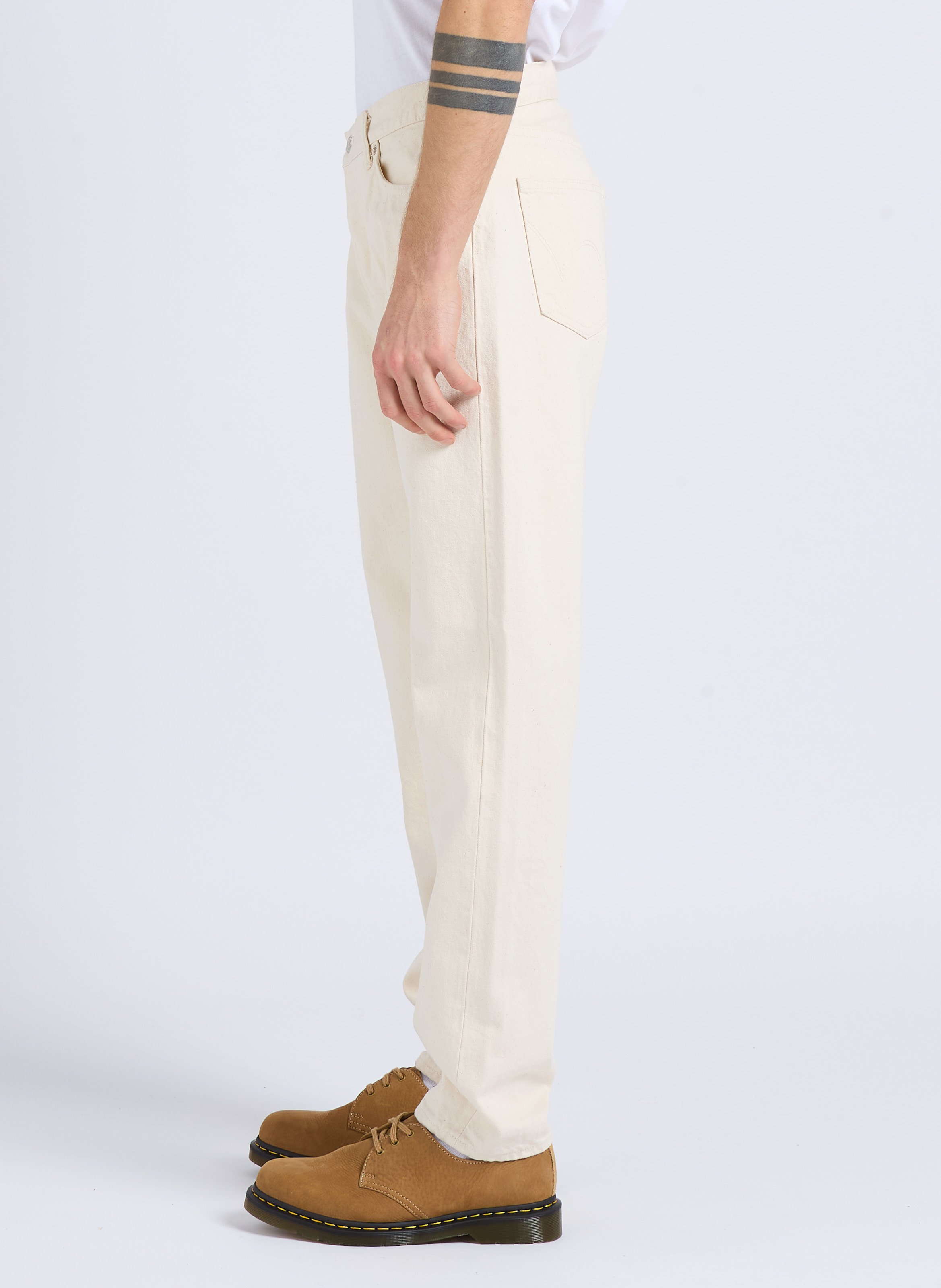Tapered cotton dot effect regular-fit jeans EDWIN Beige