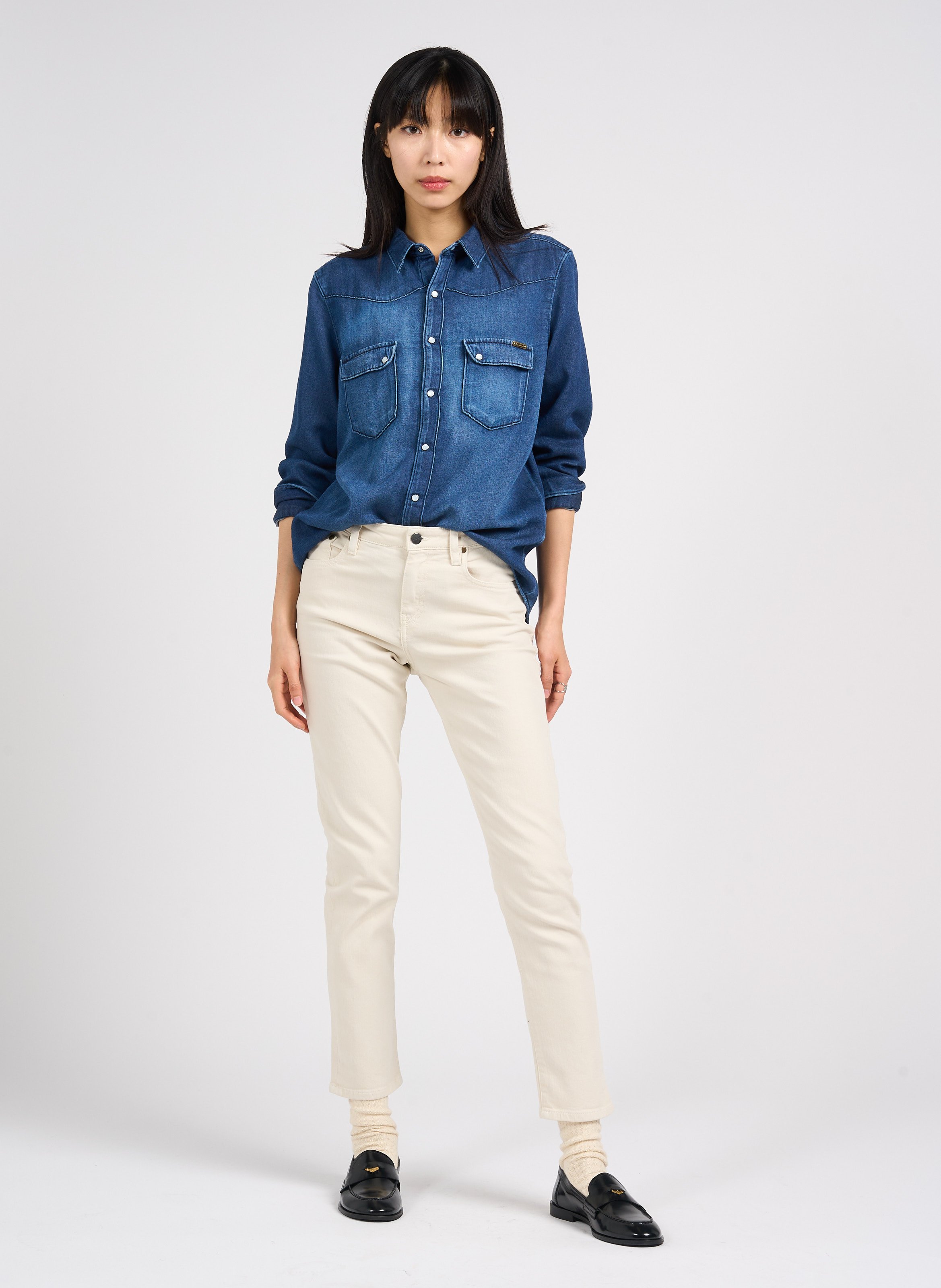 Slim-fit jeans | katoenblend ACQUAVERDE Wit