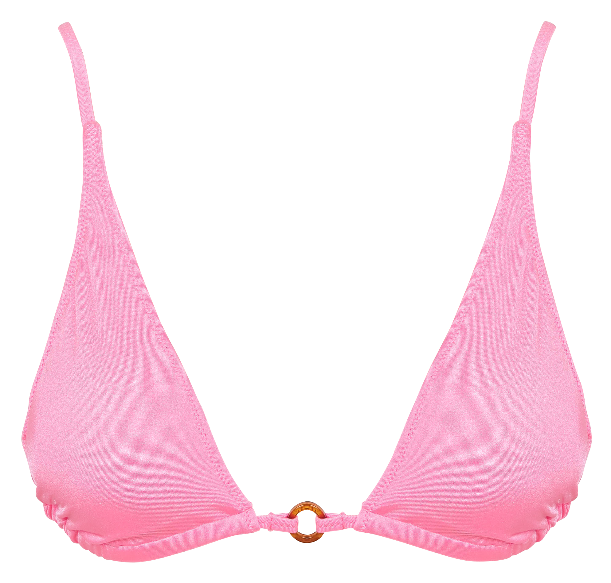 Haut de bikini triangle imprimé LOVE STORIES Rose