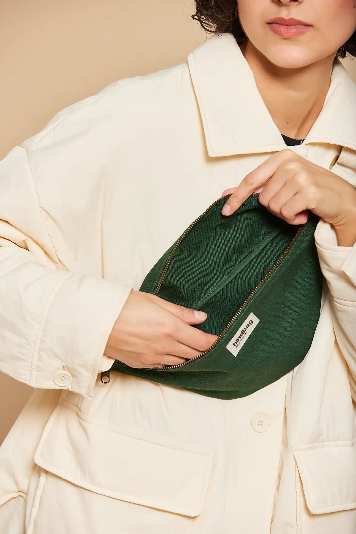 Cotton waist bag HINDBAG Green