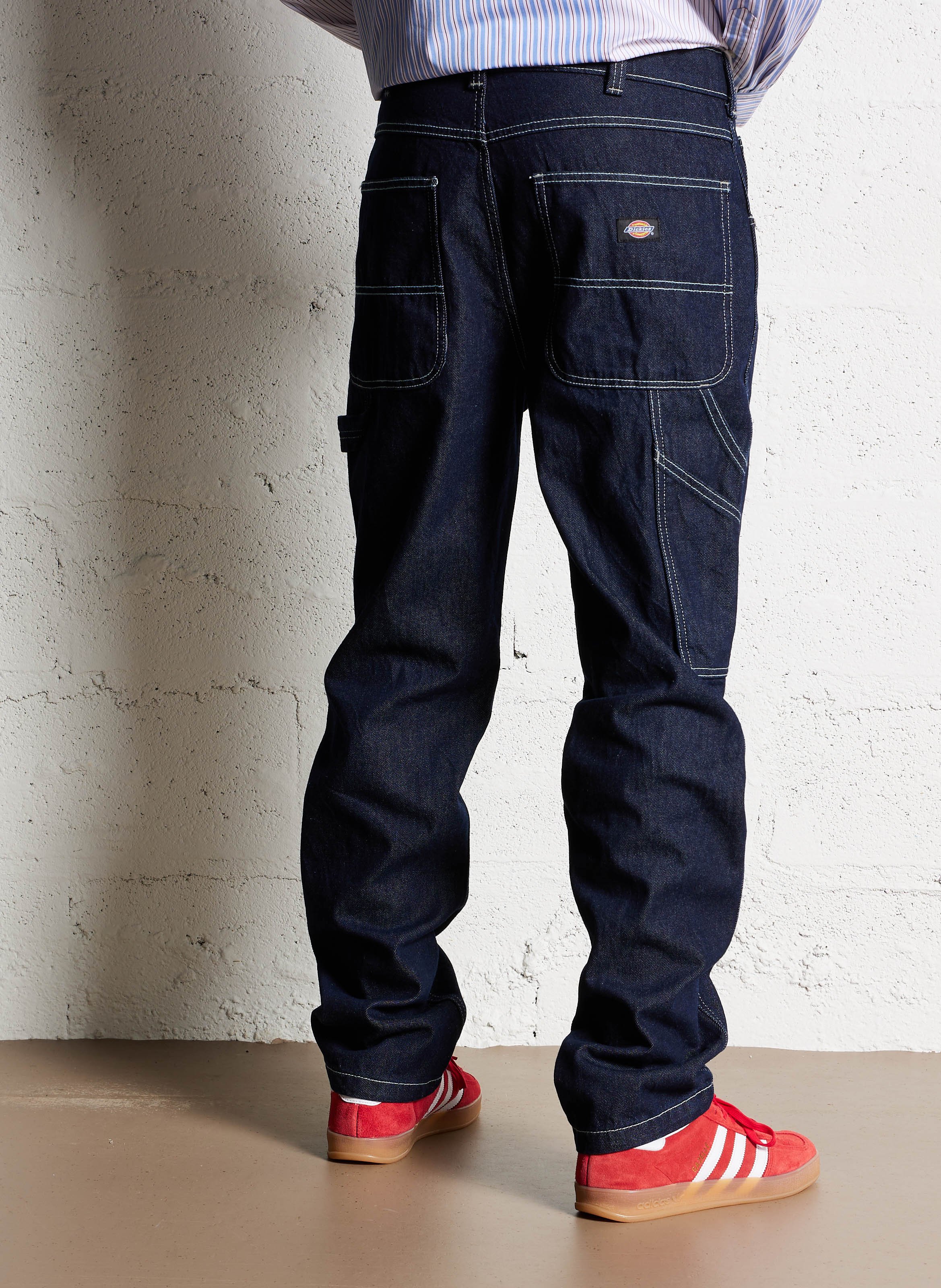 Katoenen jeans met rechte pijp DICKIES Blauw